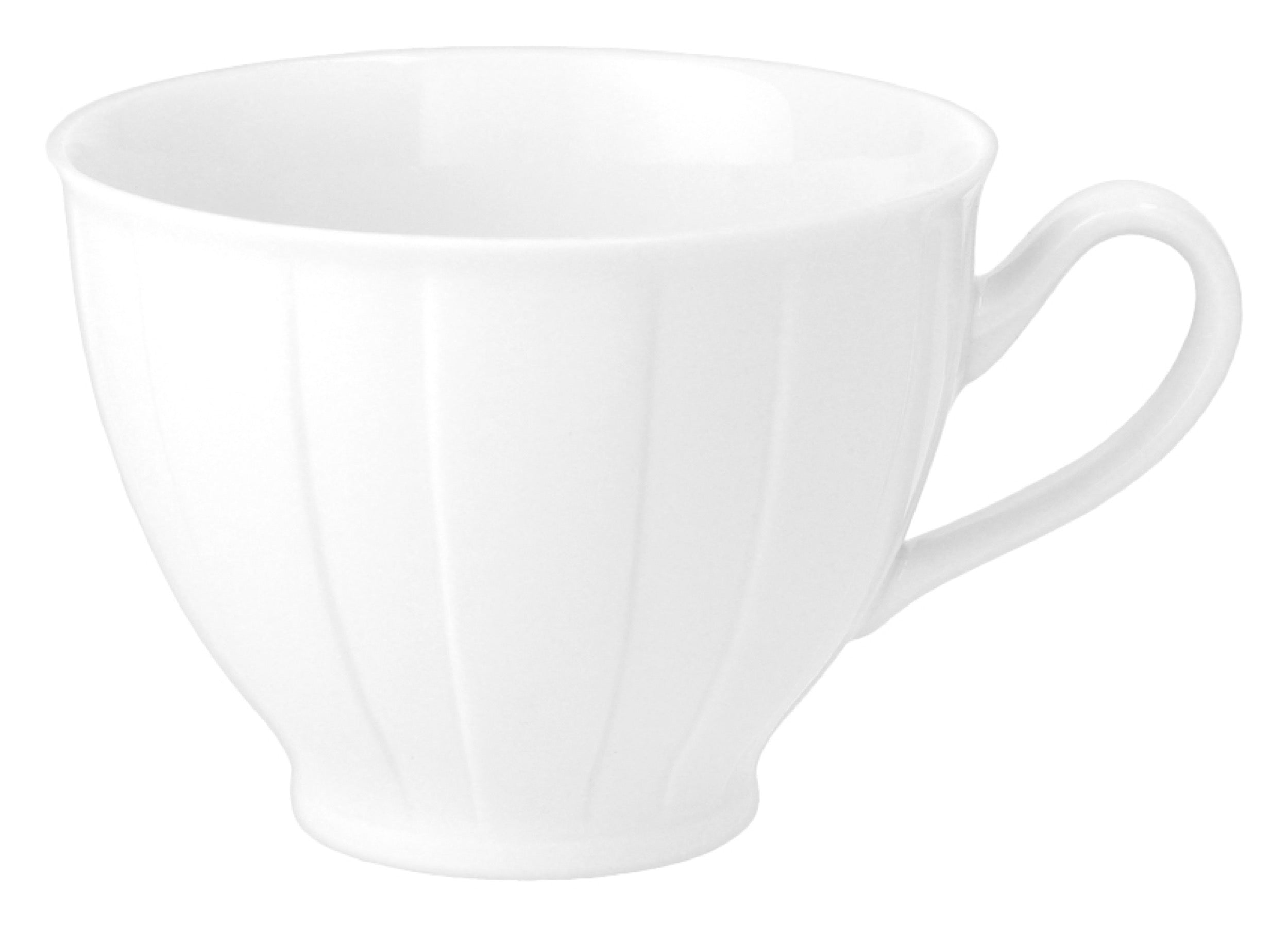 Serwis do kawy porcelanowy dla 6 os. Oktawa biały