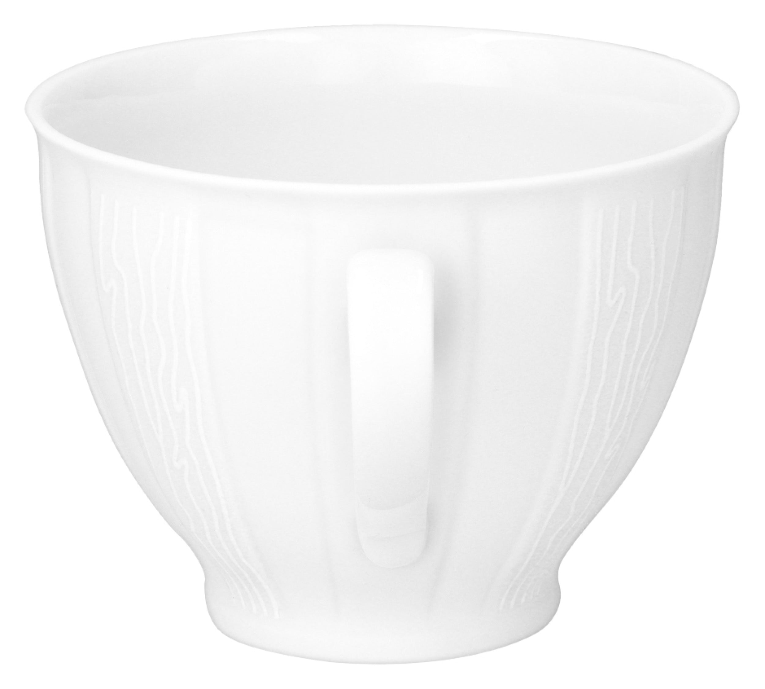 Serwis do kawy porcelanowy dla 6 os. Oktawa biała kora