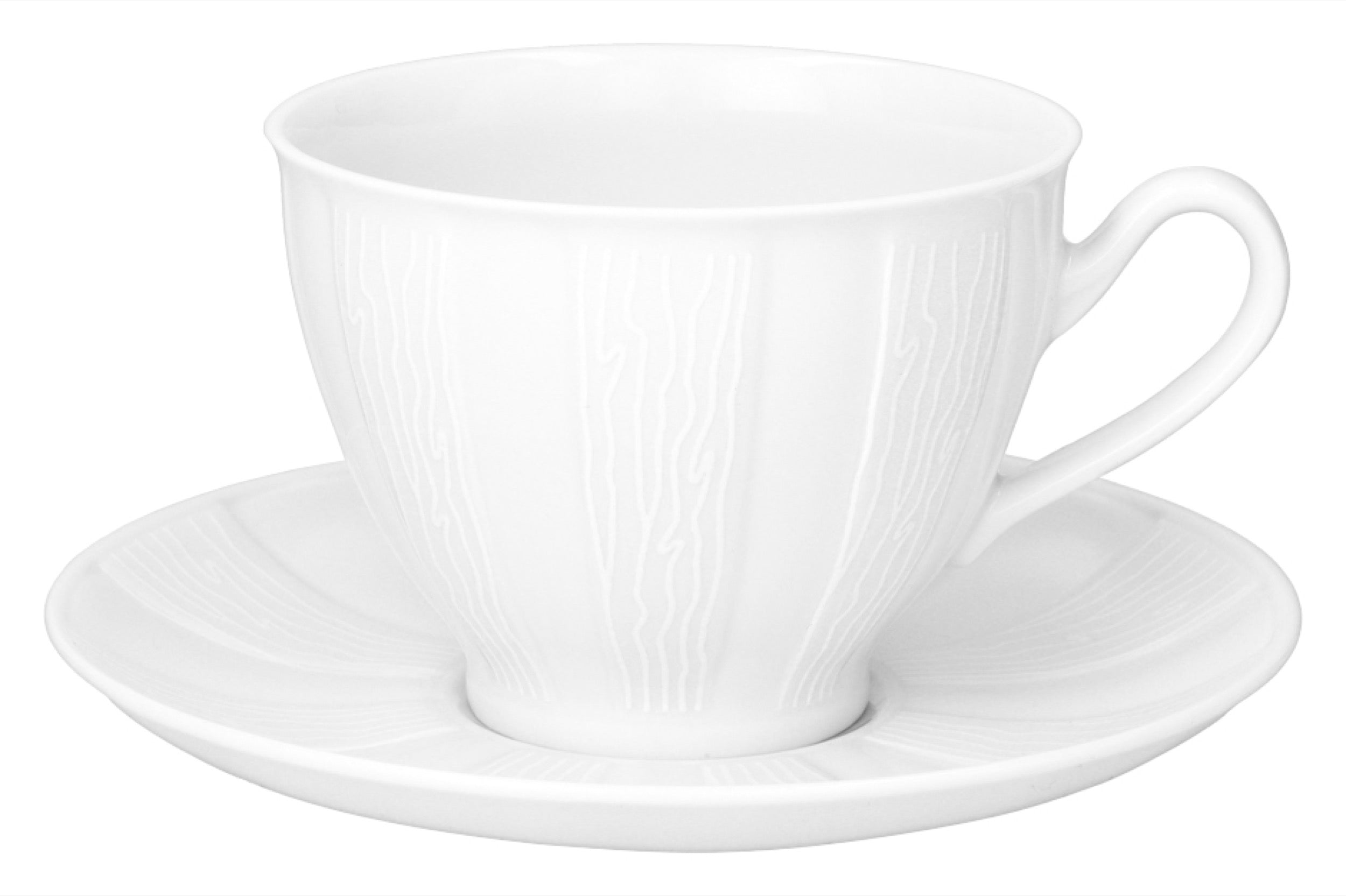 Serwis do kawy porcelanowy dla 6 os. Oktawa biała kora