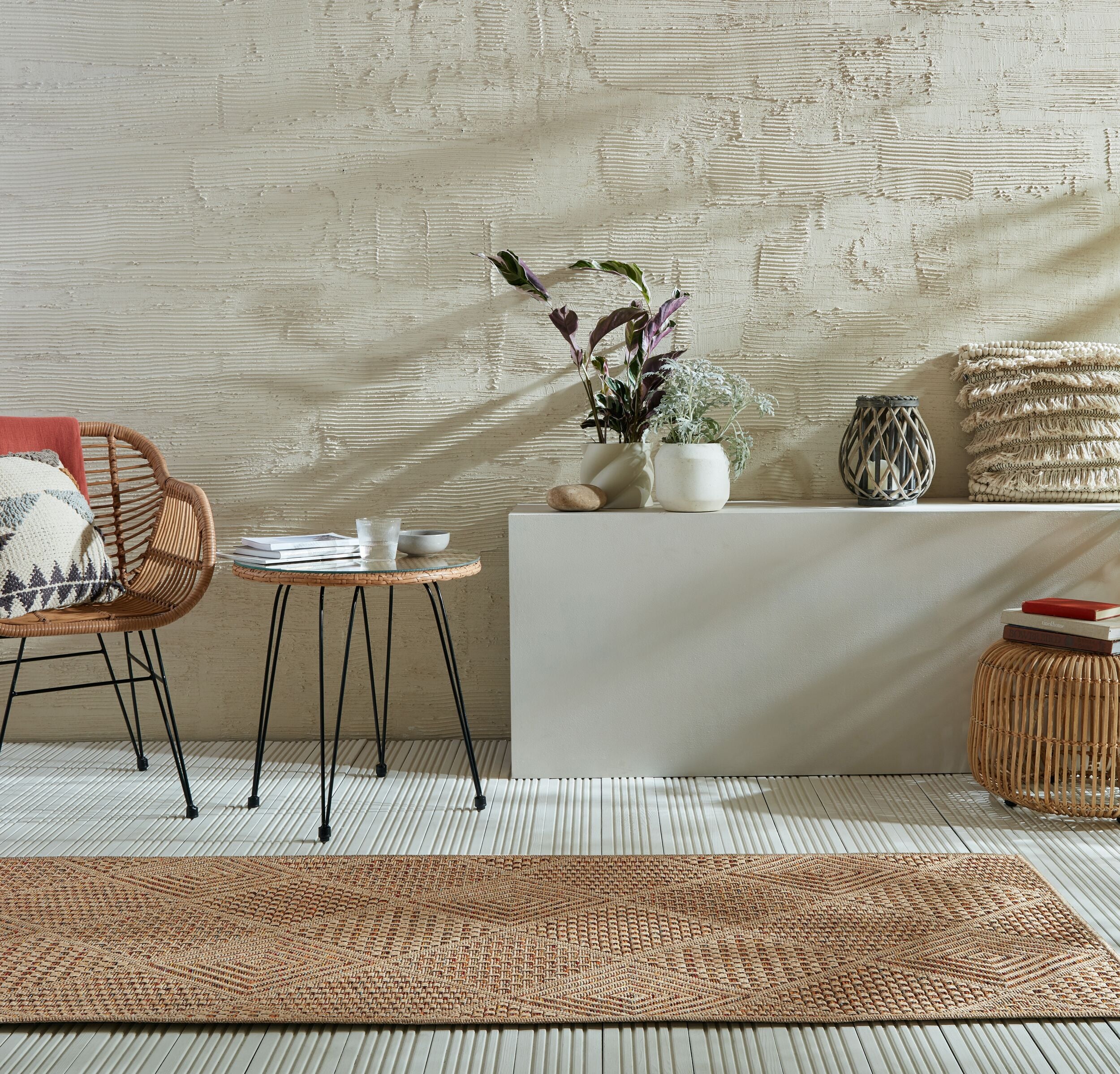 Chodnik zewnętrzny Nora 230x80 cm brązowy