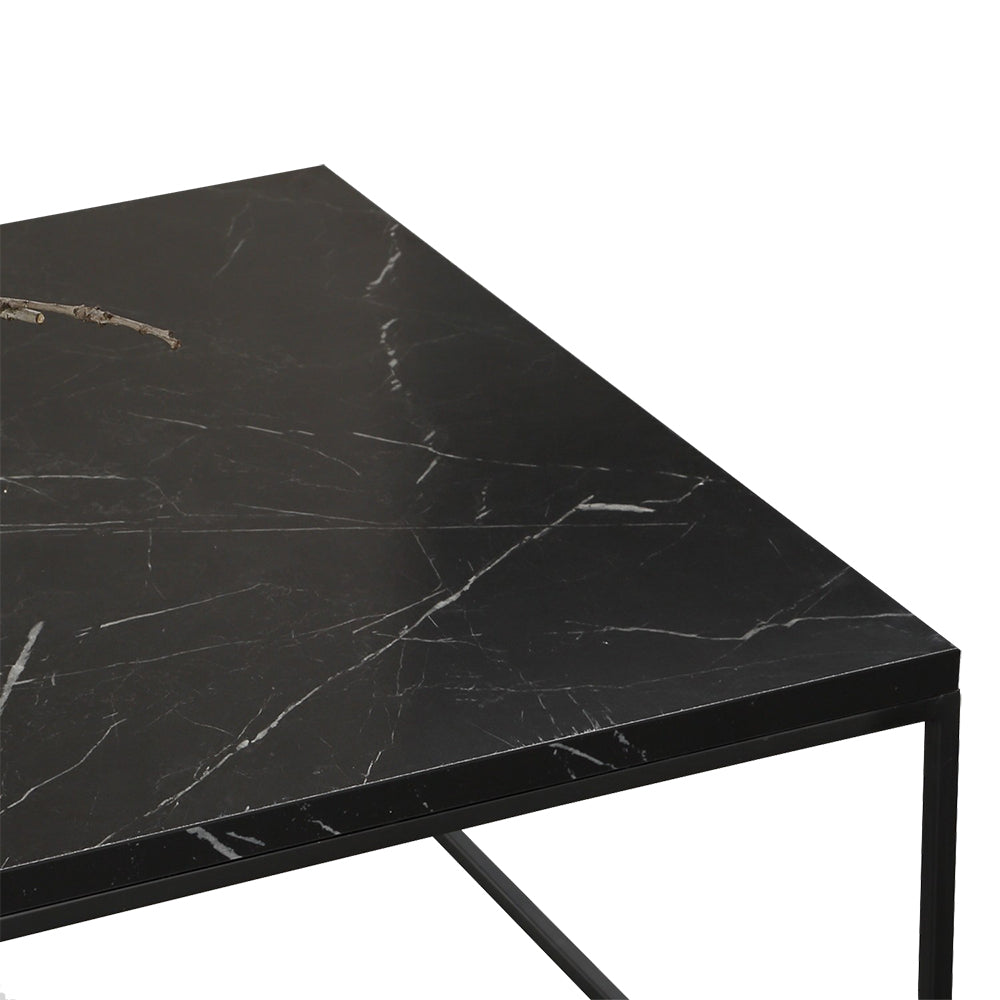 Stolik kawowy Cosstec czarny marmur 55x95 cm