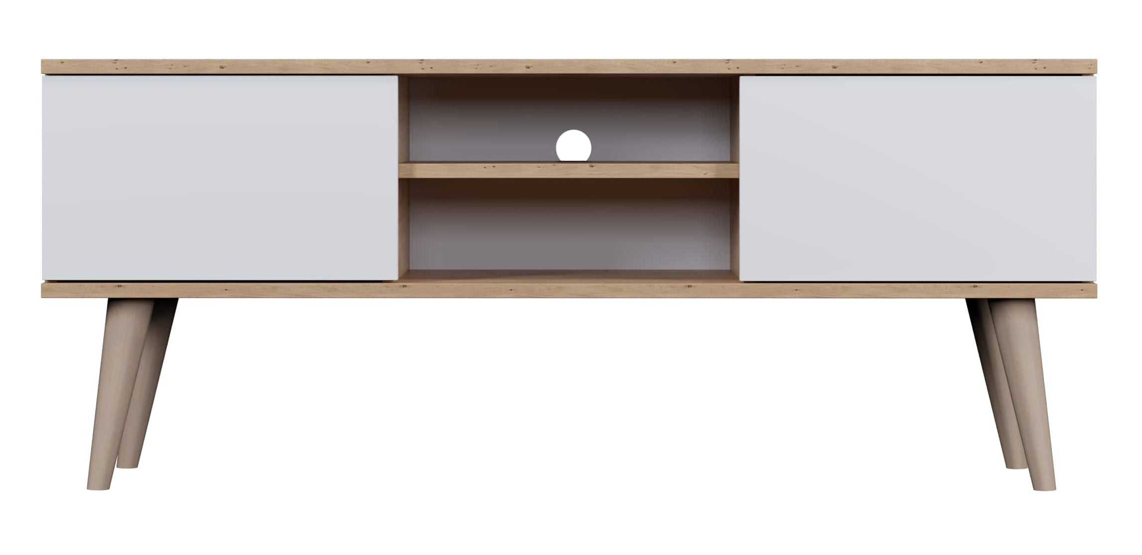 Szafka RTV Damally 120 cm dąb artisan/biała