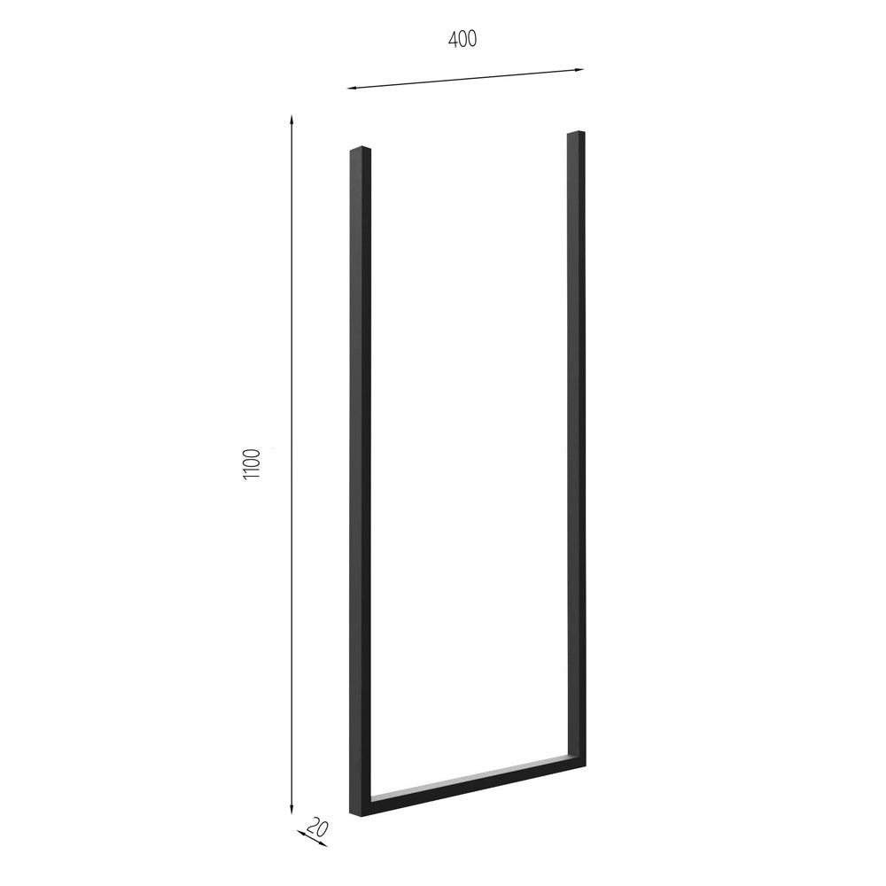 Wieszak na ręczniki Ralv sufitowy czarny 40x2x110 cm