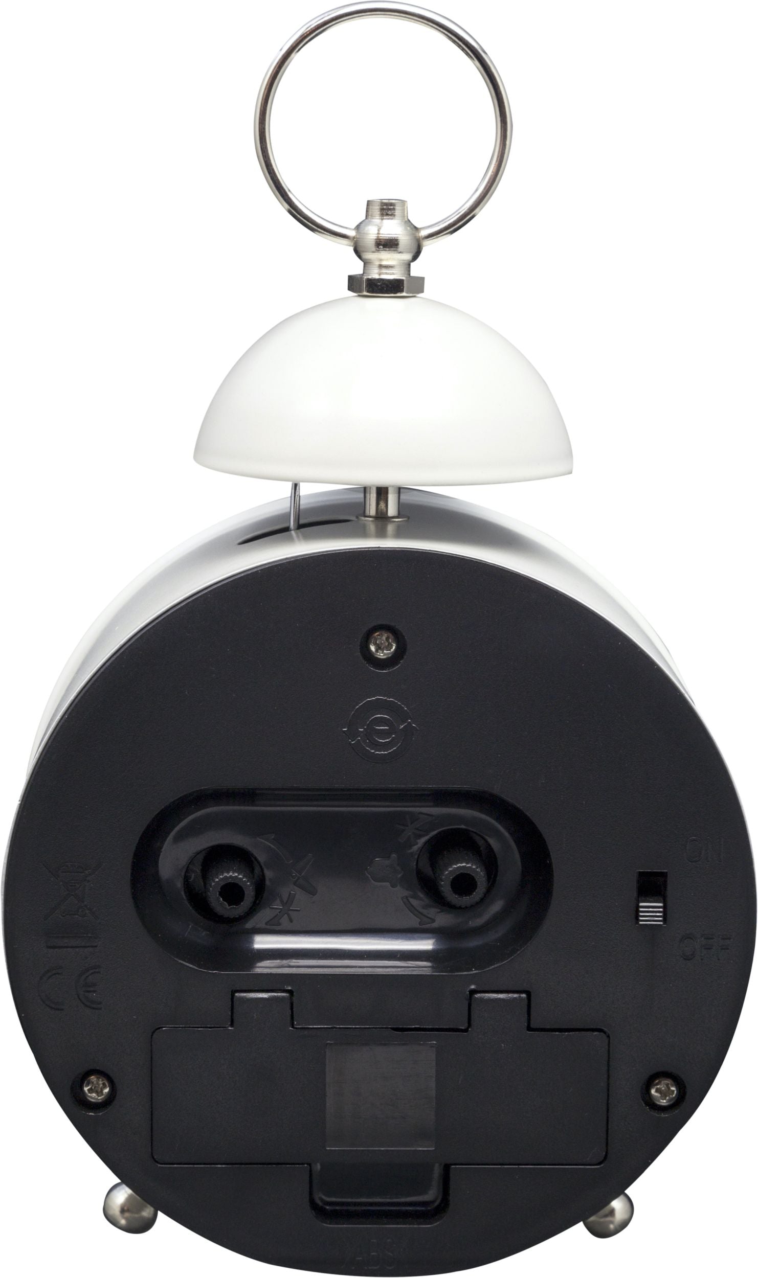 Budzik Single Bell 16x12 cm biały