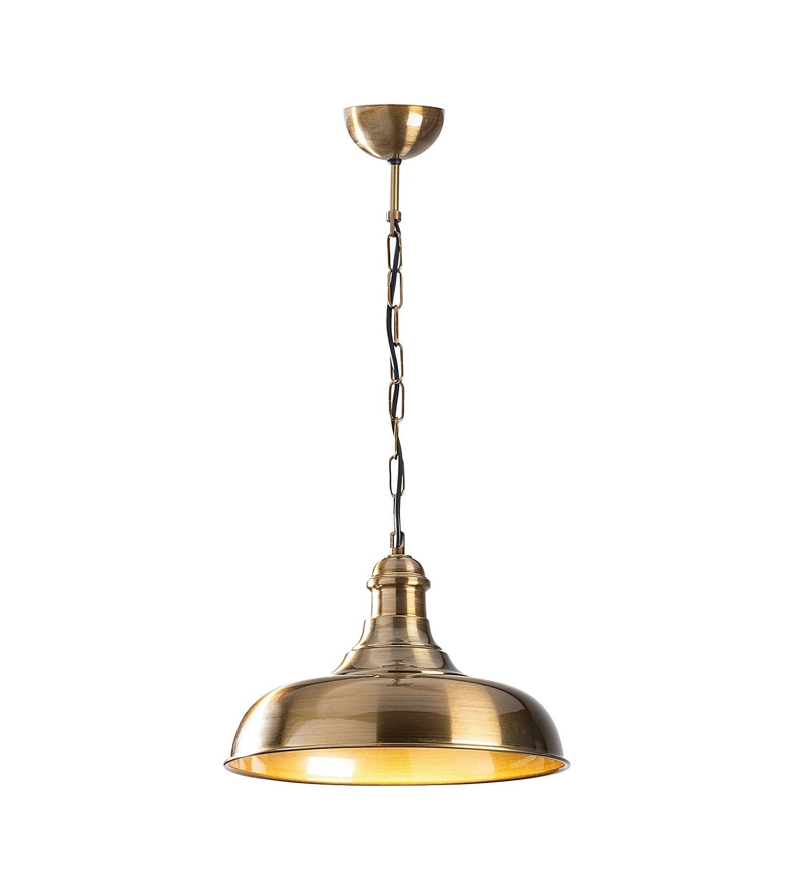 Lampa wisząca Helmude średnica klosza 32 cm złota