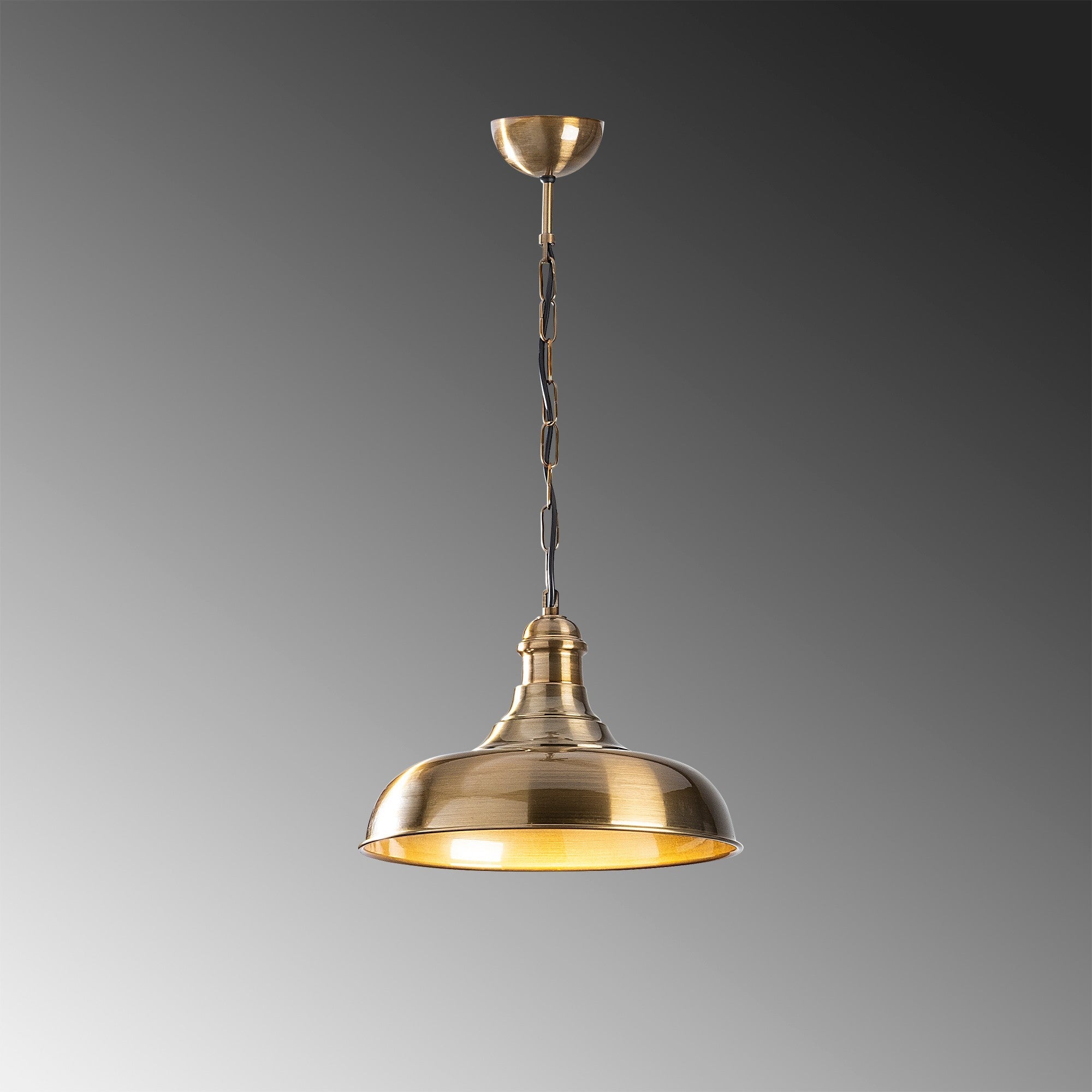 Lampa wisząca Helmude średnica klosza 32 cm złota