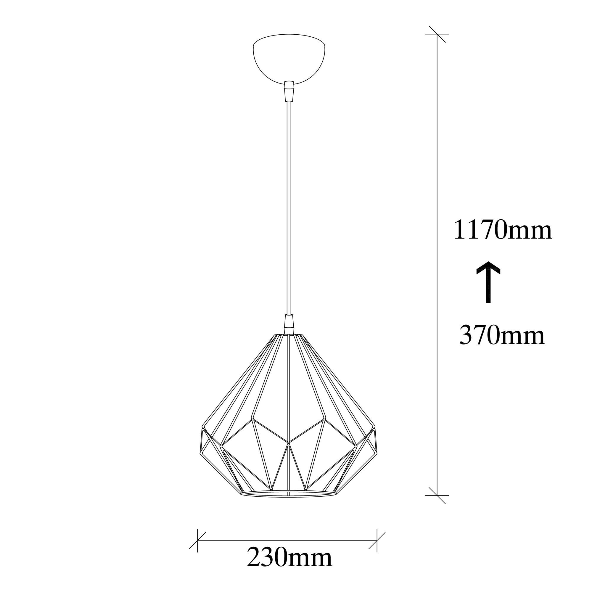 Lampa wisząca Restalten czarna