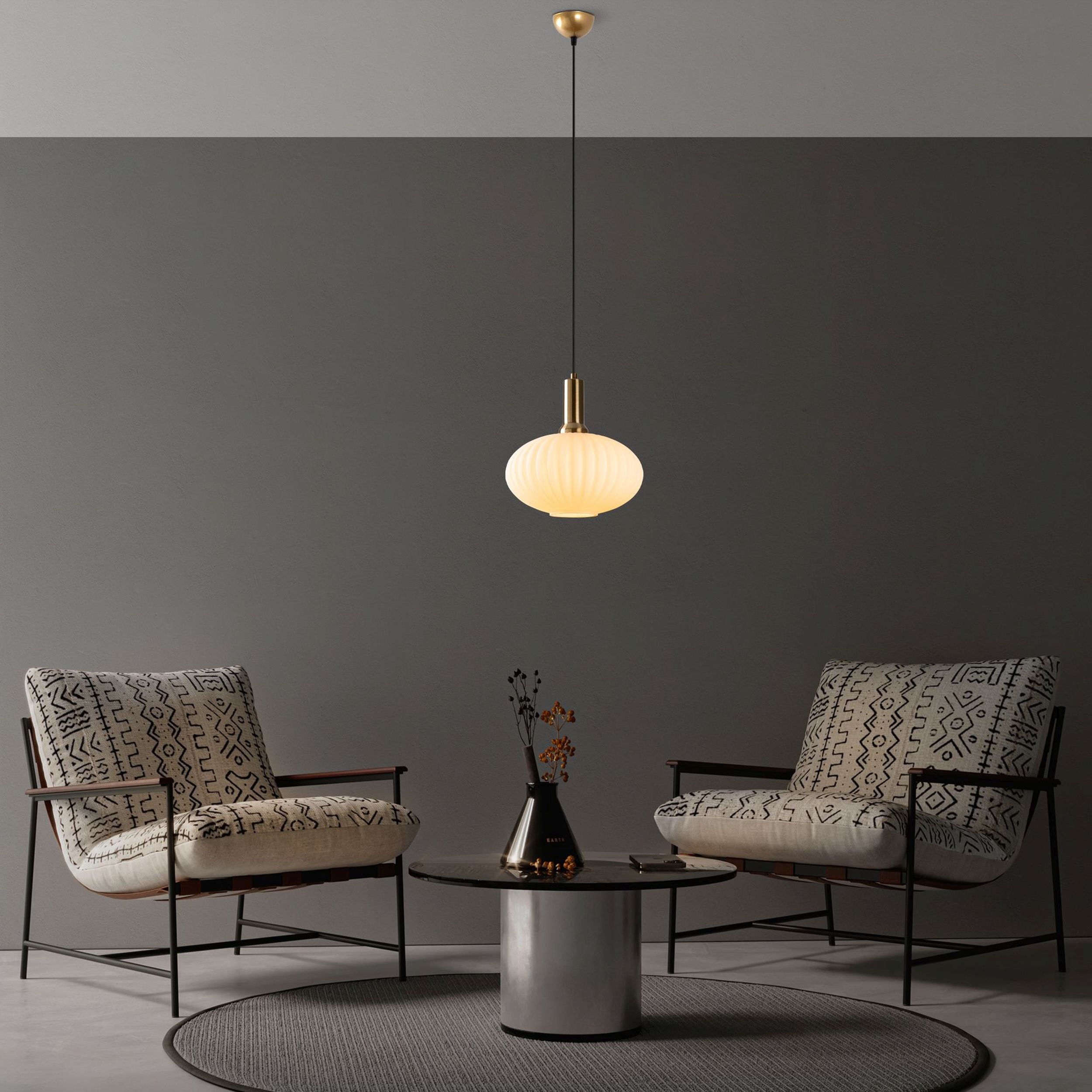 Lampa wisząca Asker 30 cm biało-złota