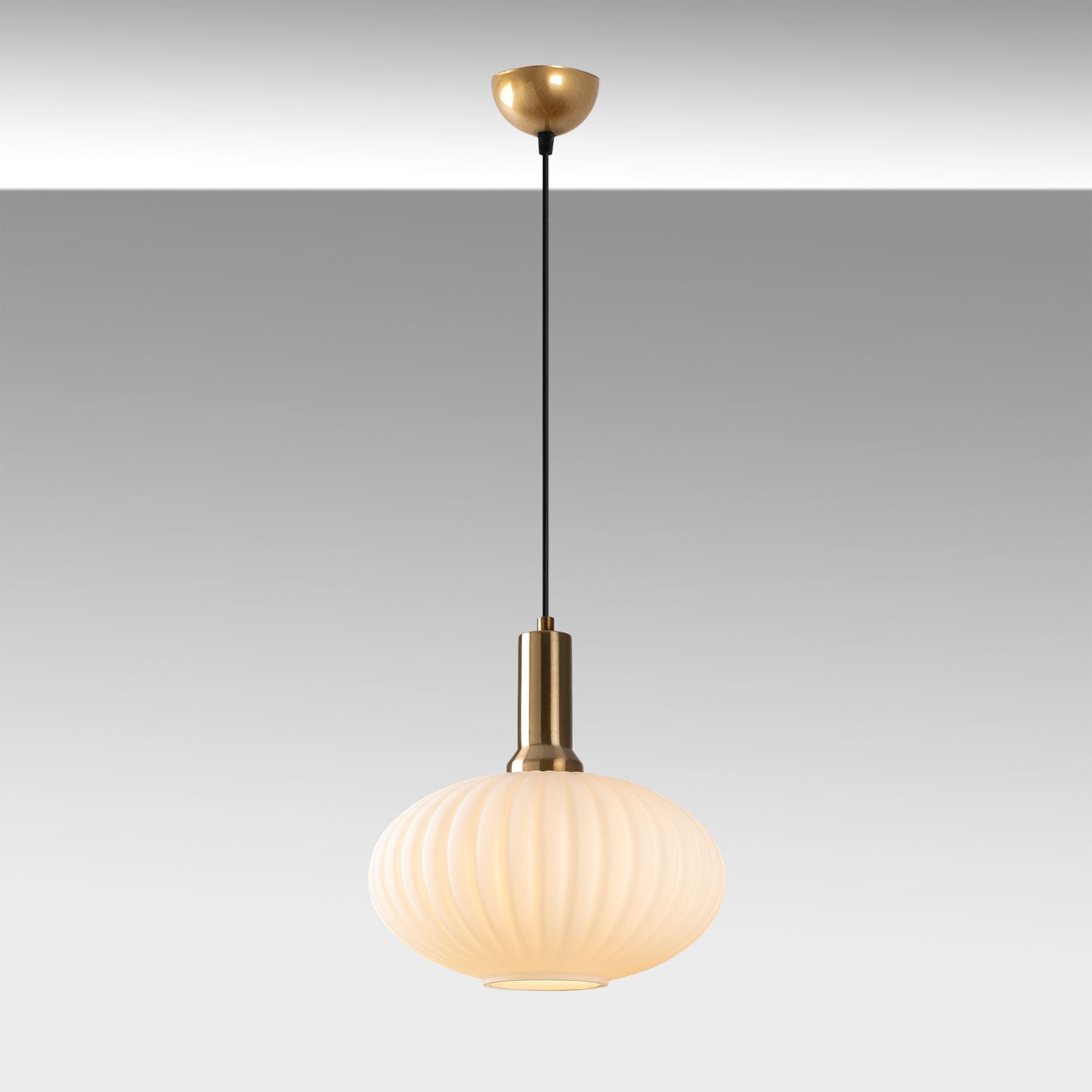 Lampa wisząca Asker 30 cm biało-złota