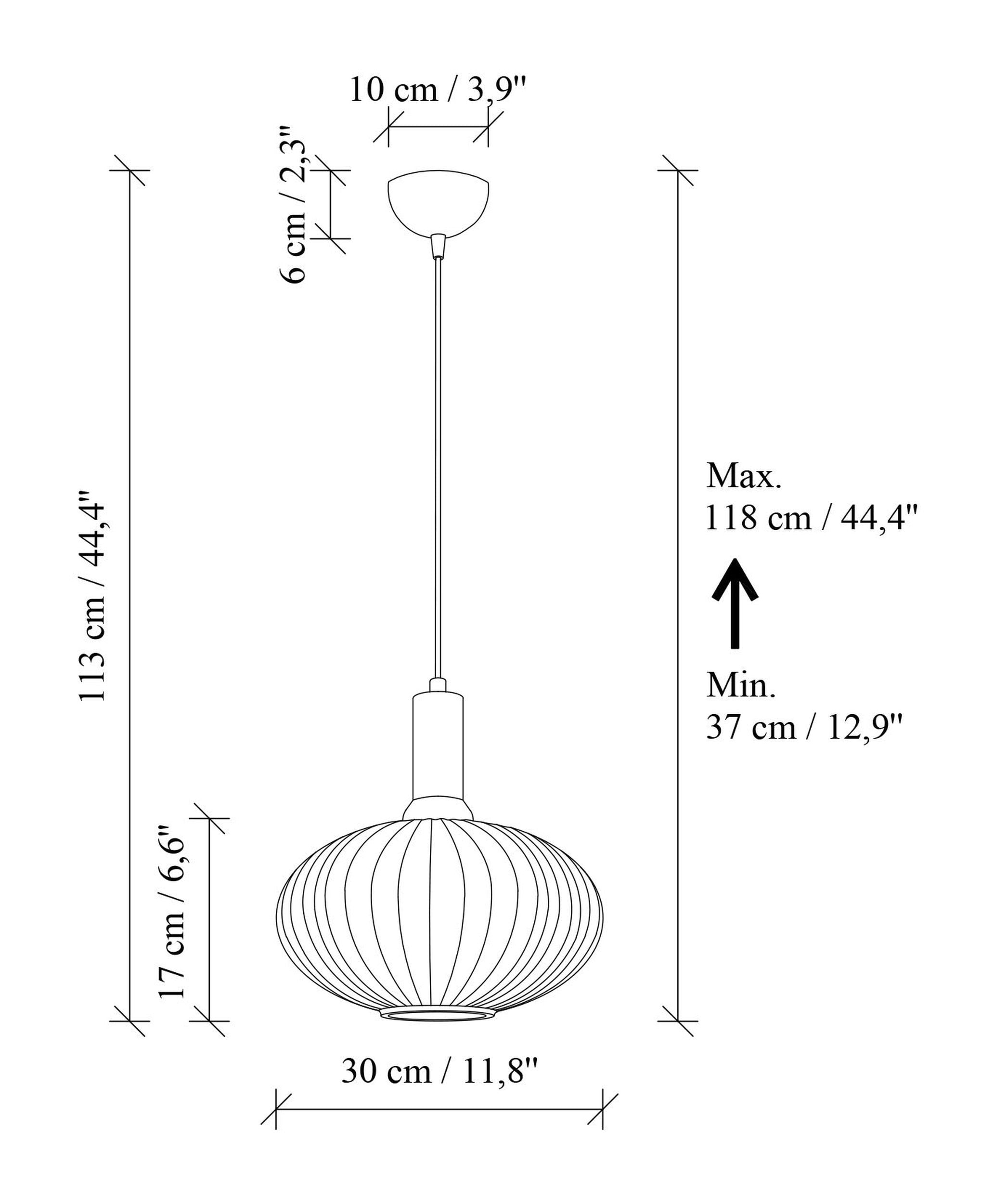 Lampa wisząca Asker 30 cm biało-złota