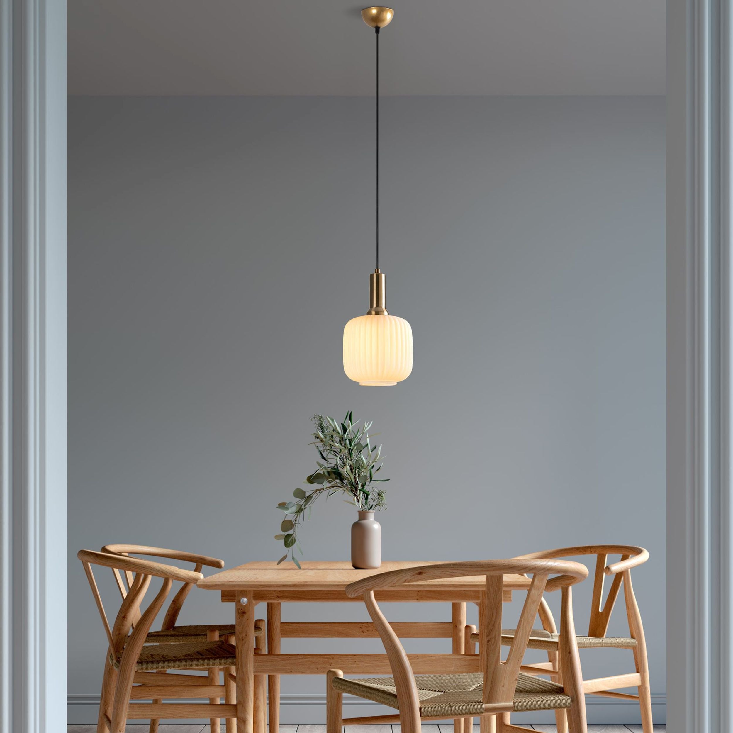 Lampa wisząca Asker 20 cm biało-złota