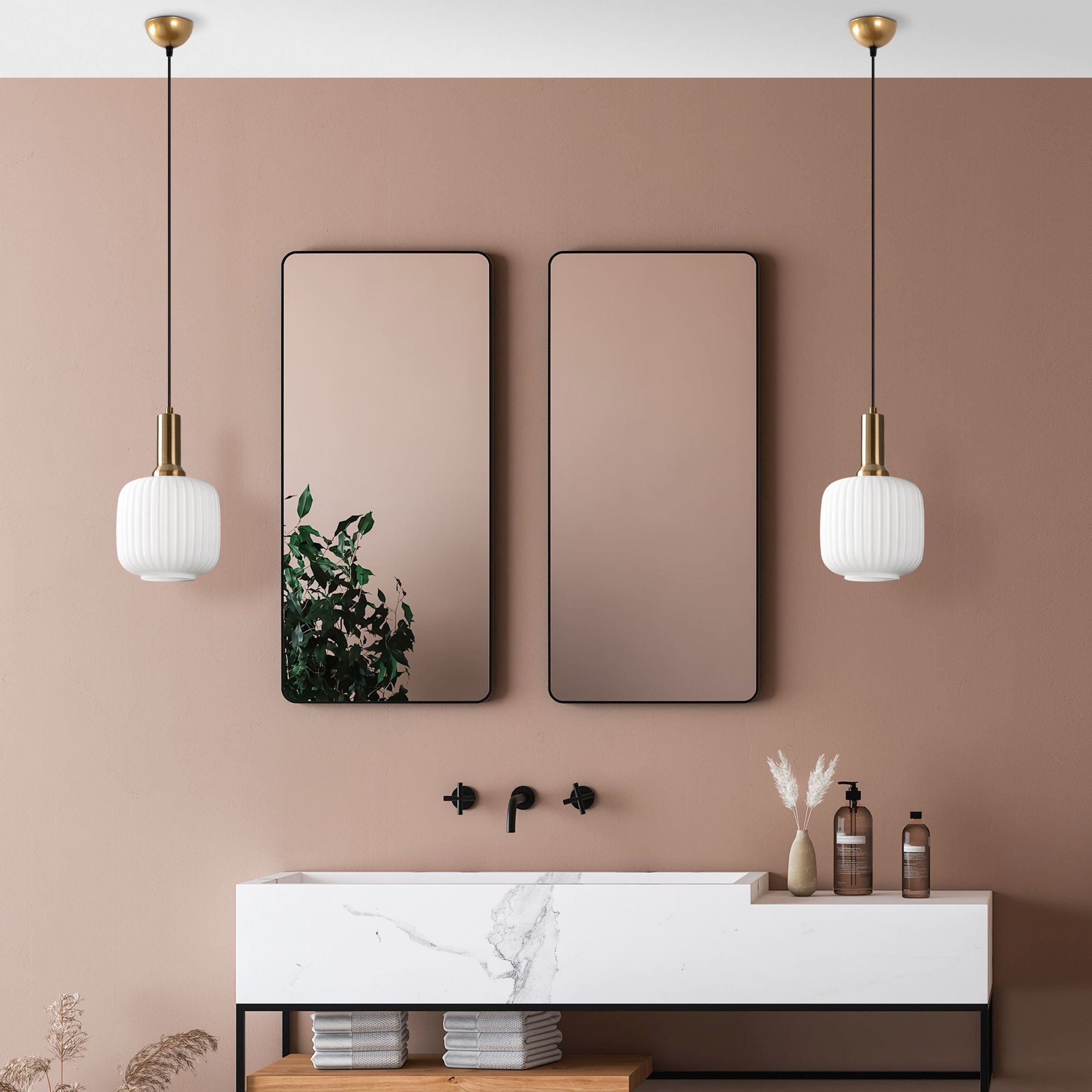 Lampa wisząca Asker 20 cm biało-złota
