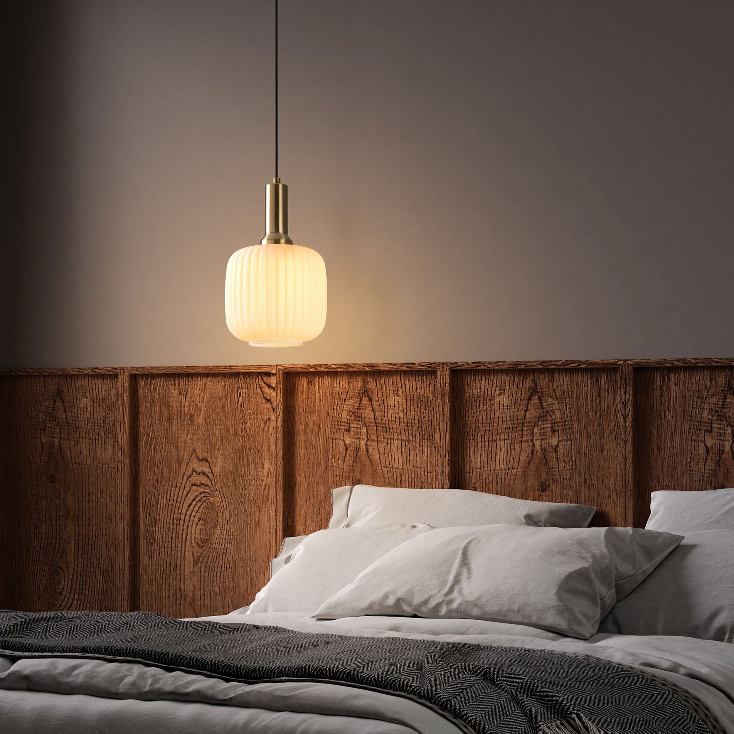 Lampa wisząca Asker 20 cm biało-złota