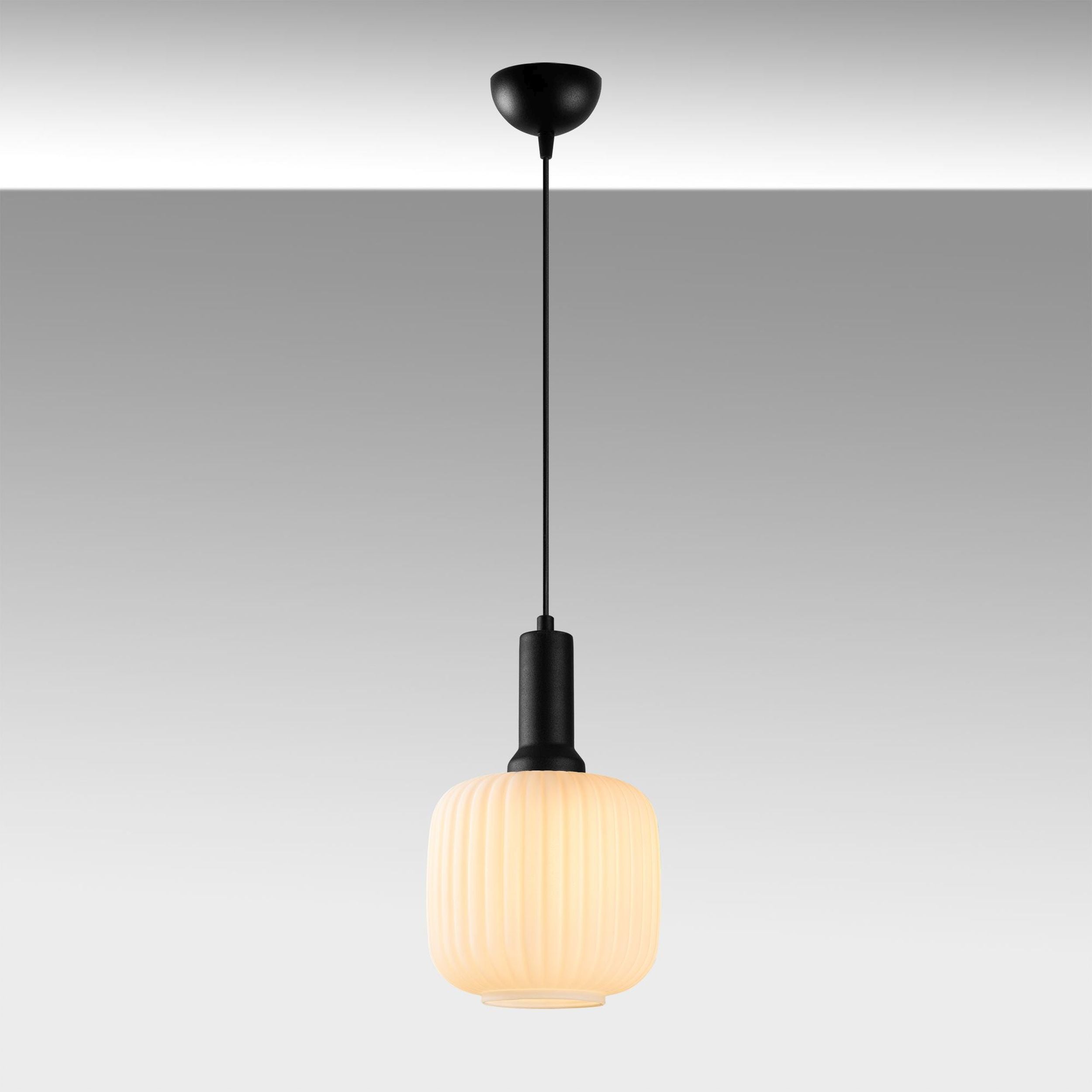 Lampa wisząca Asker 20 cm biało-czarna