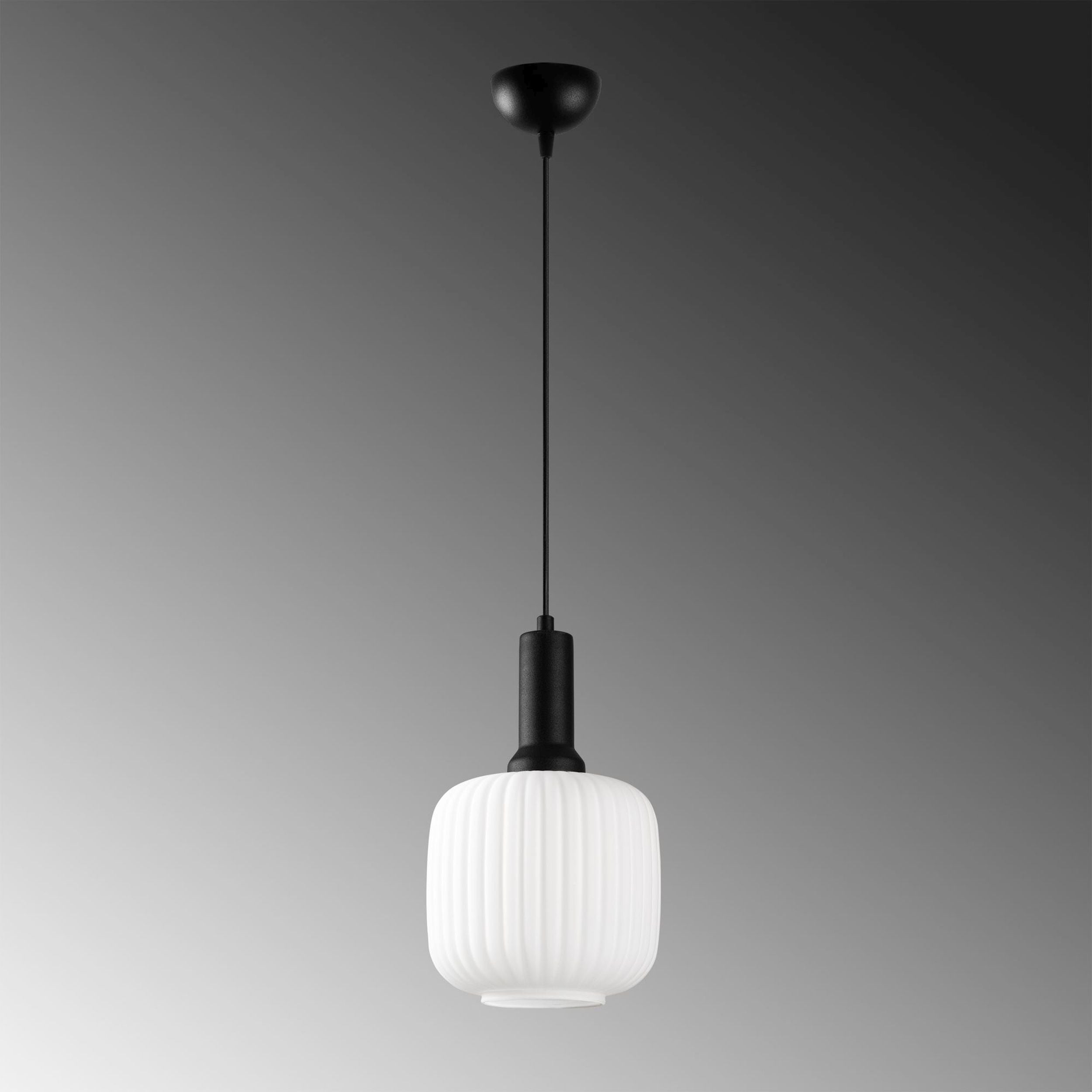 Lampa wisząca Asker 20 cm biało-czarna