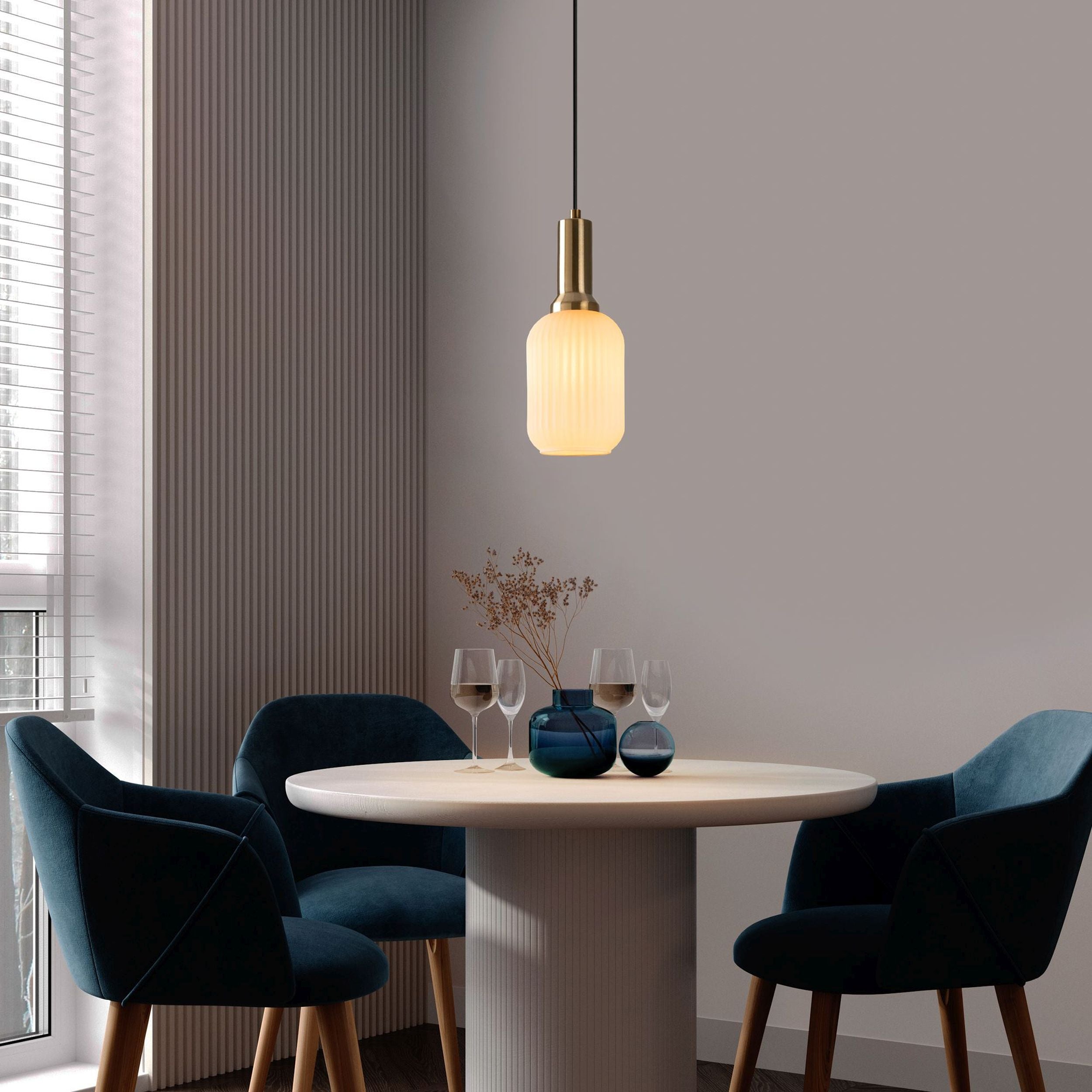 Lampa wisząca Asker 13 cm biało-złota