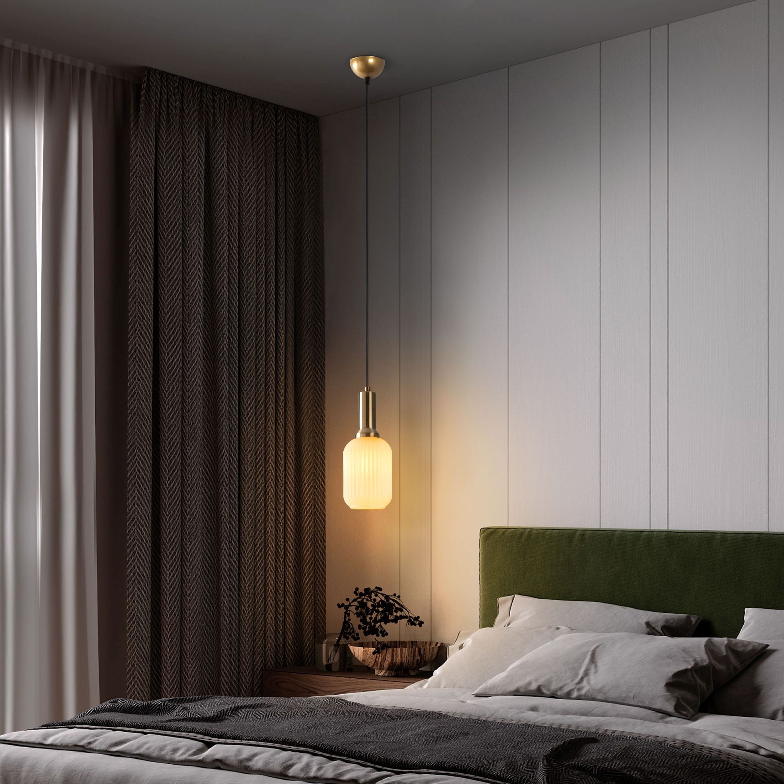 Lampa wisząca Asker 13 cm biało-złota