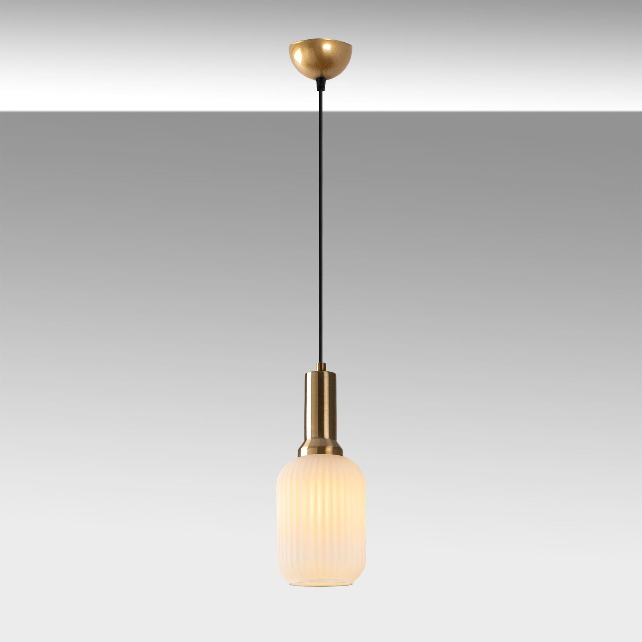 Lampa wisząca Asker 13 cm biało-złota