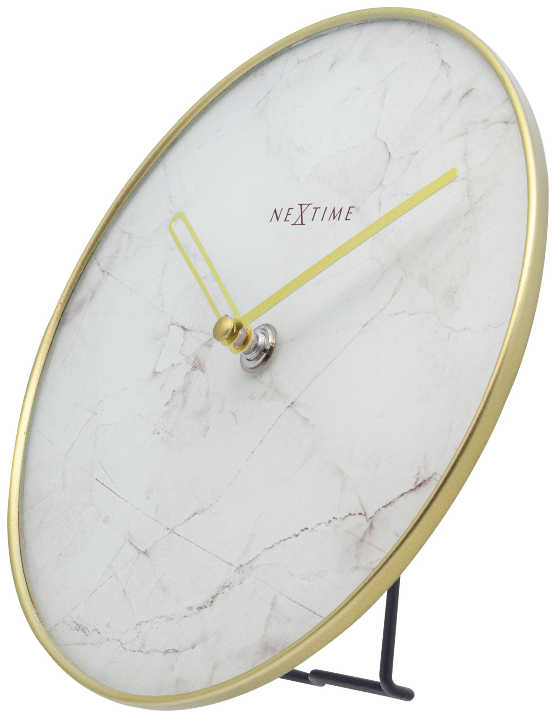 Zegar stojący Marble 20 cm biało-złoty