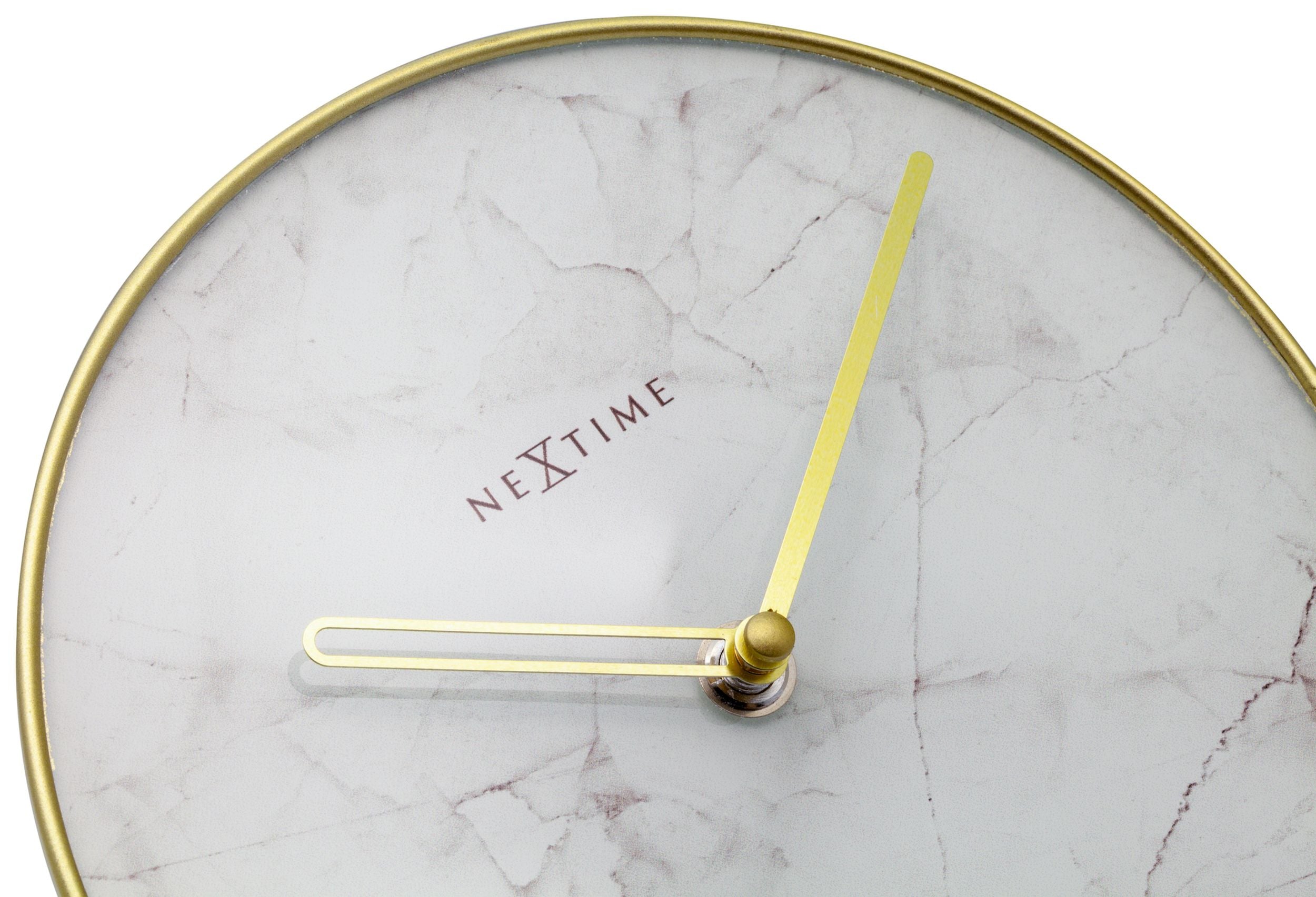 Zegar stojący Marble 20 cm biało-złoty