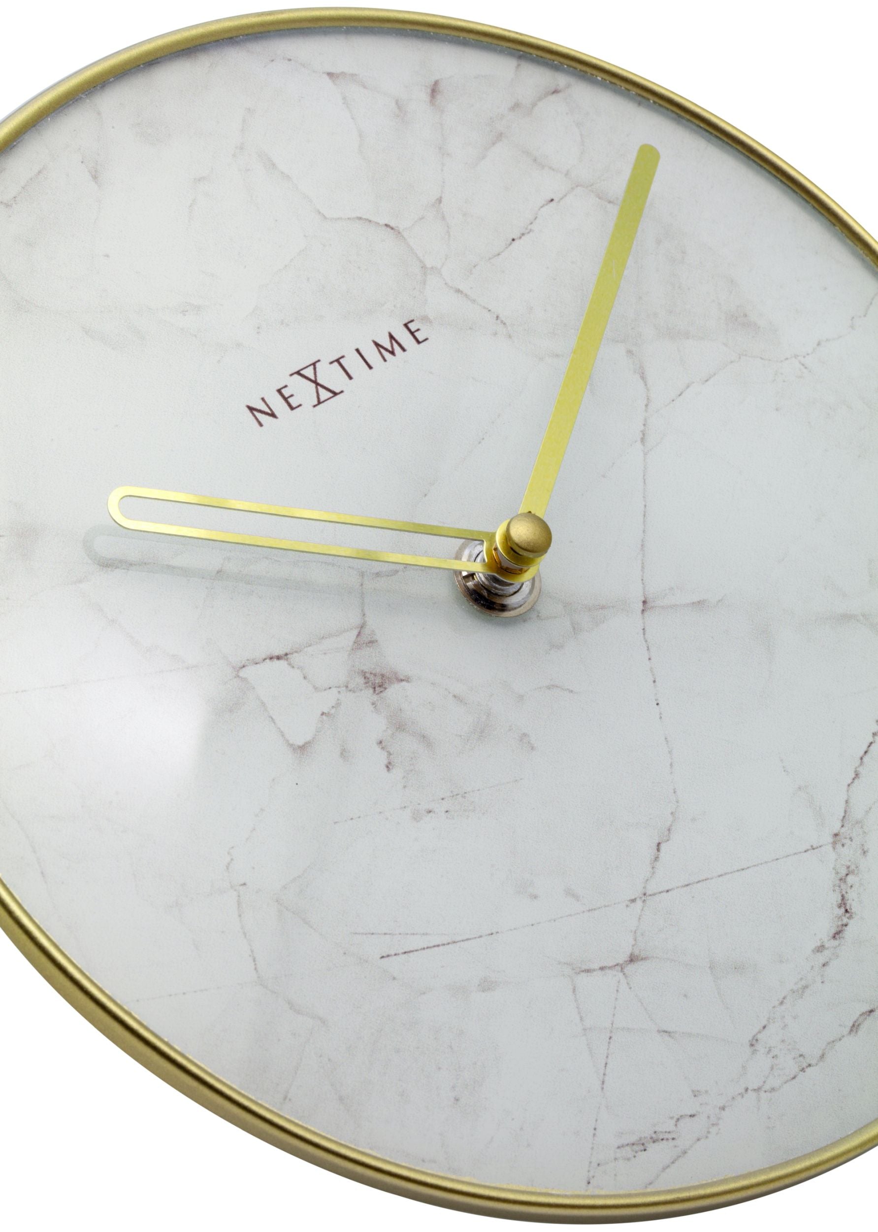 Zegar stojący Marble 20 cm biało-złoty