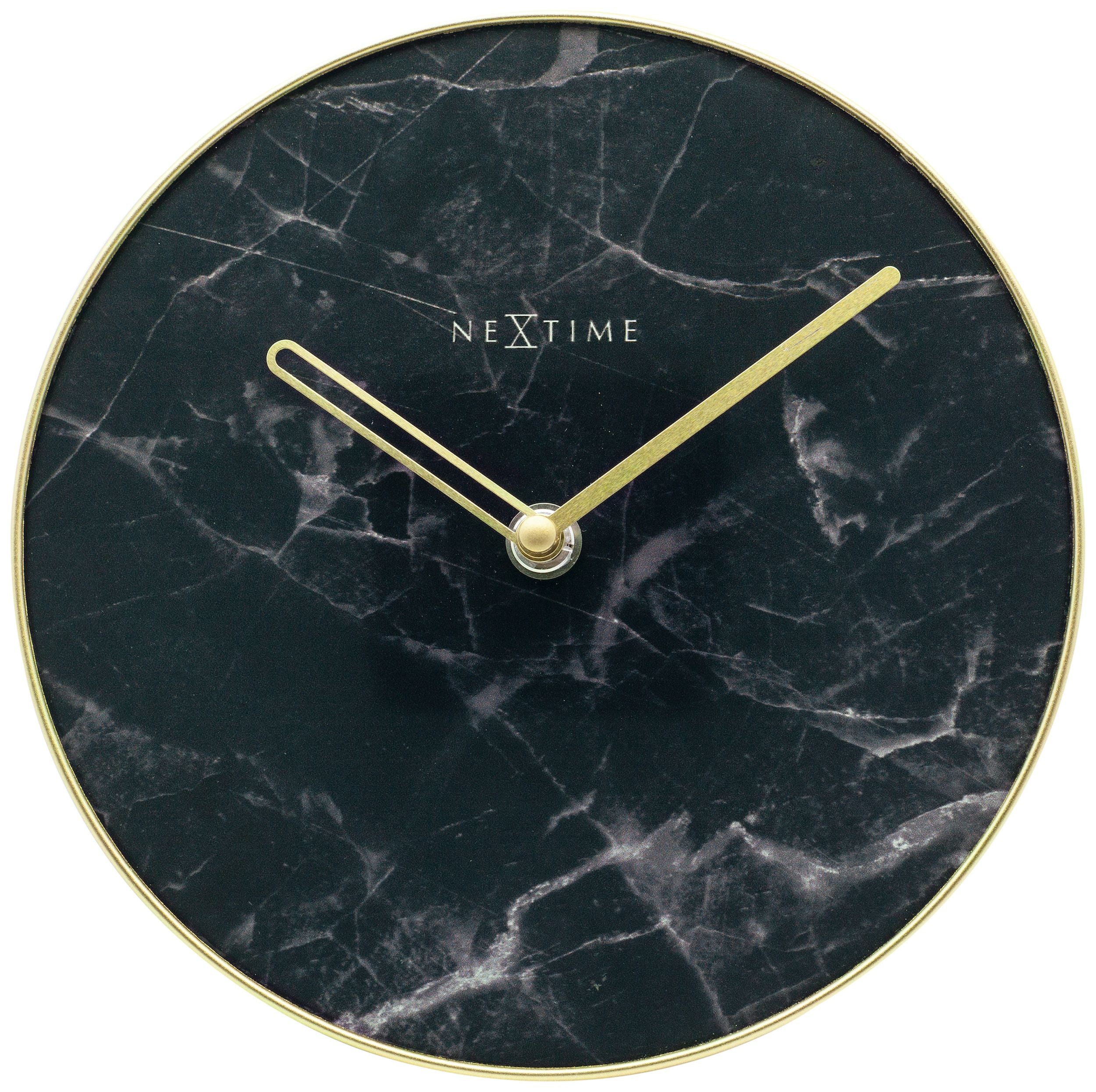 Zegar stojący Marble 20 cm czarno-złoty