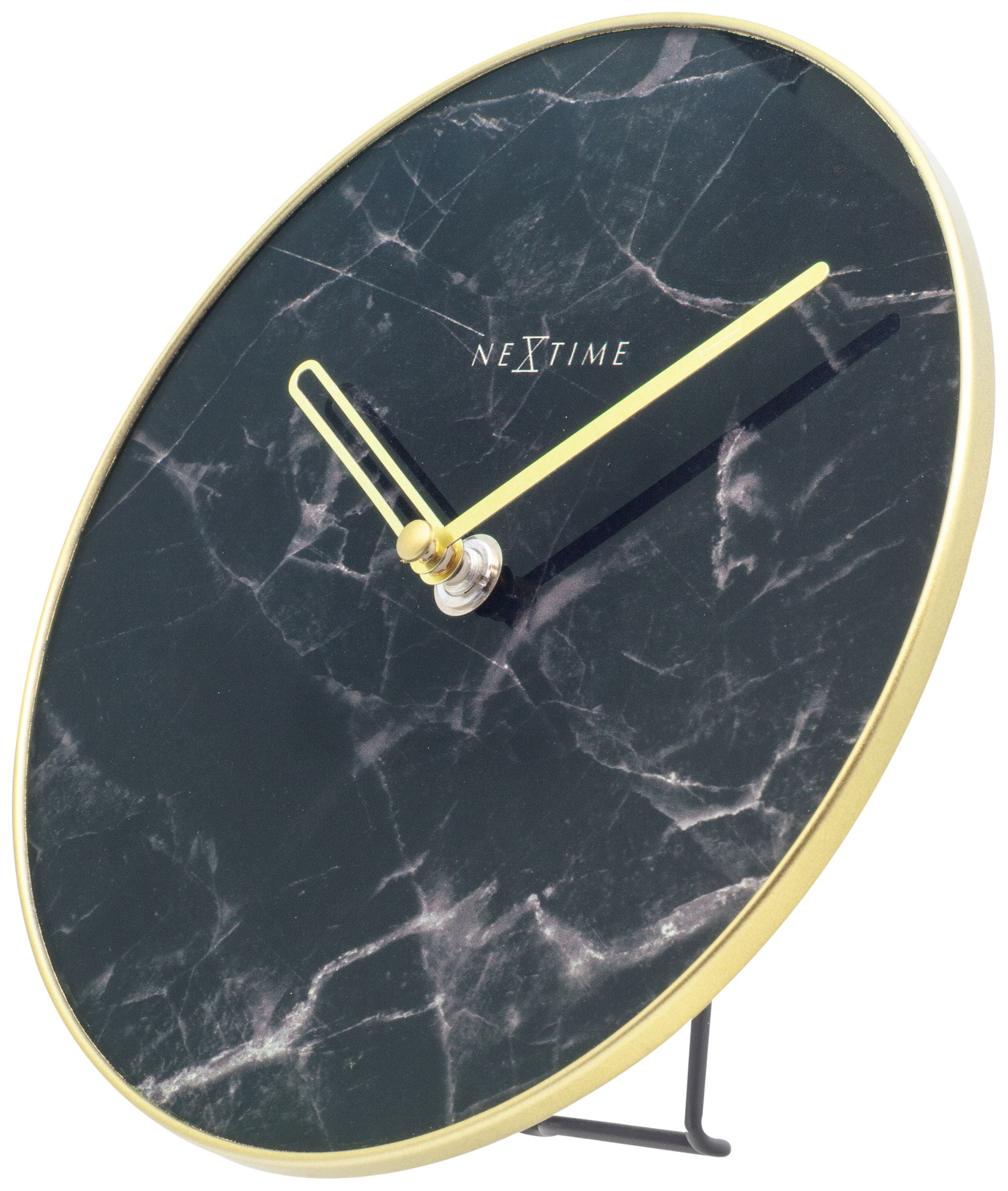 Zegar stojący Marble 20 cm czarno-złoty