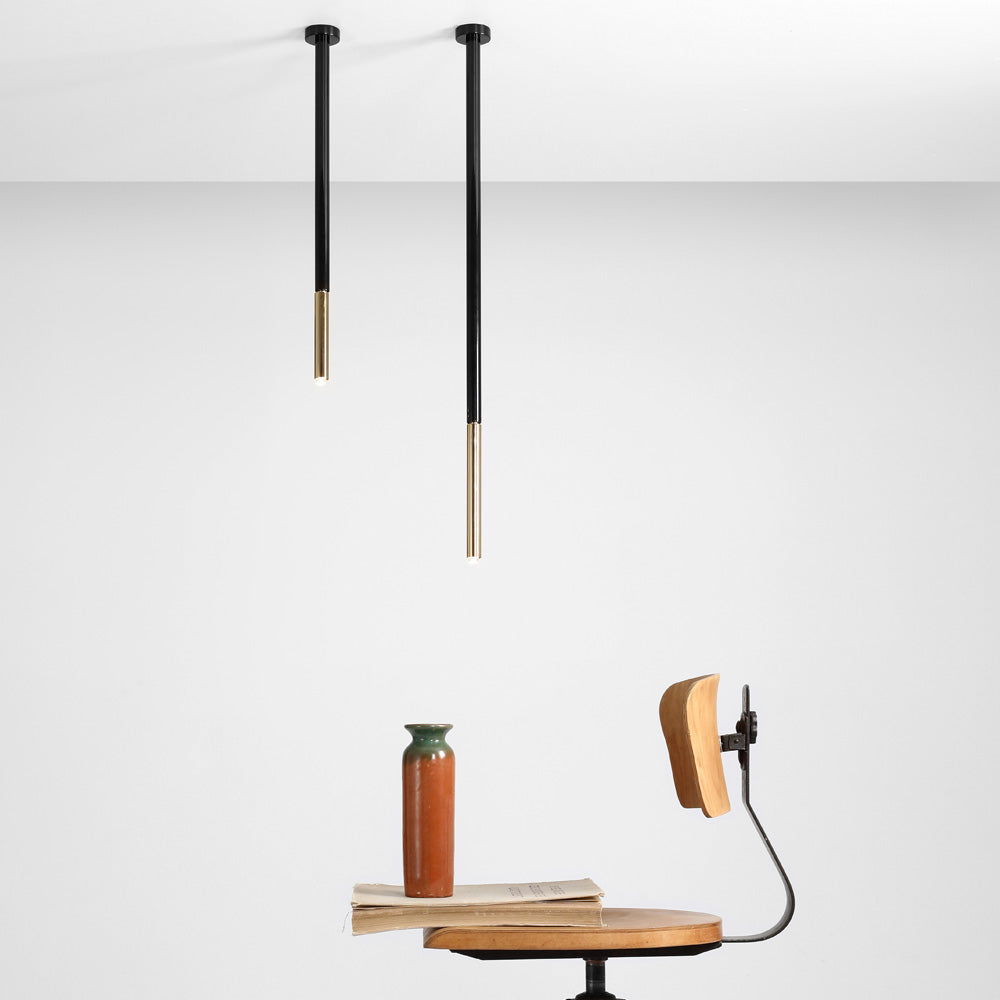Lampa sufitowa Pipilo czarna długość 82 cm