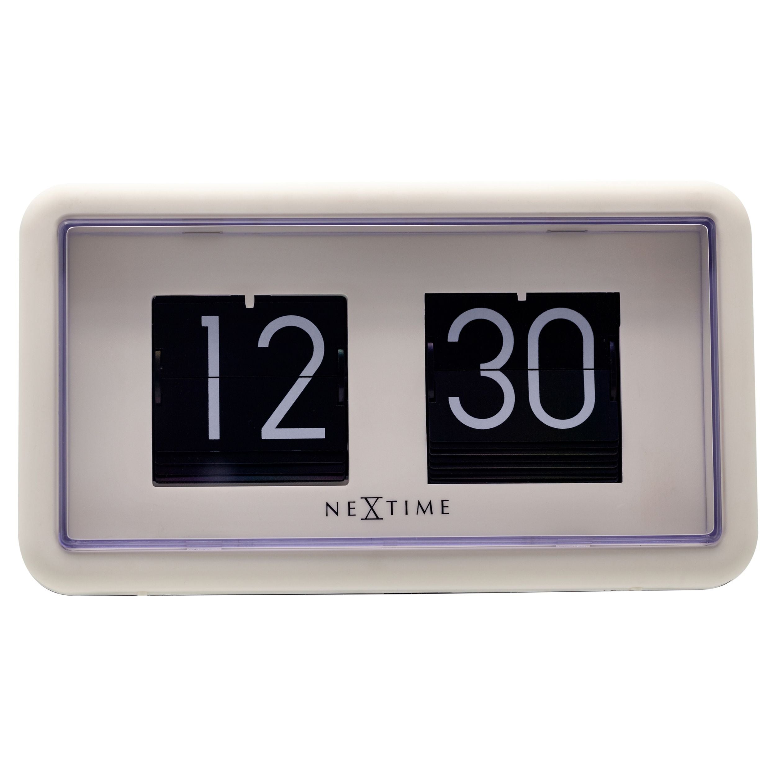 Zegar stojący Flip Clock 18x10 cm biały