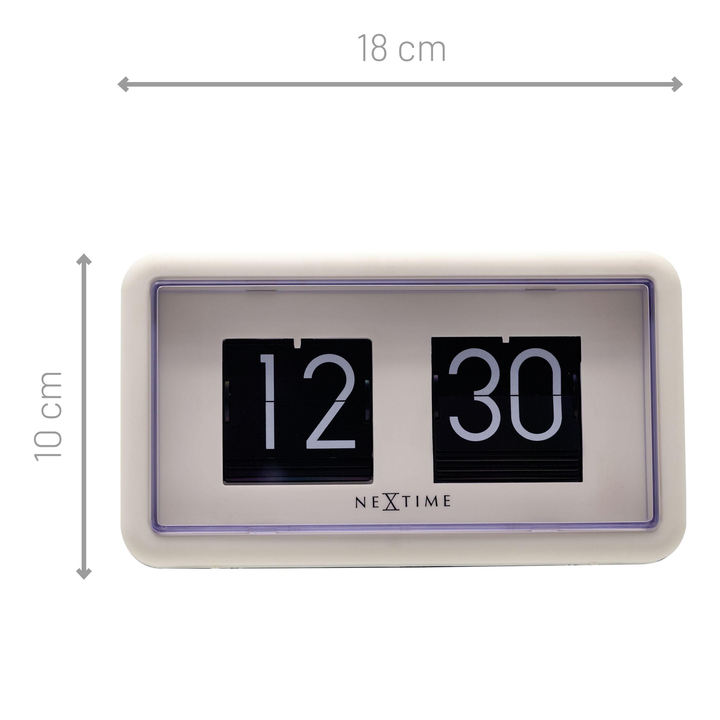 Zegar stojący Flip Clock 18x10 cm biały