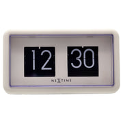 Zegar stojący Flip Clock 18x10 cm biały