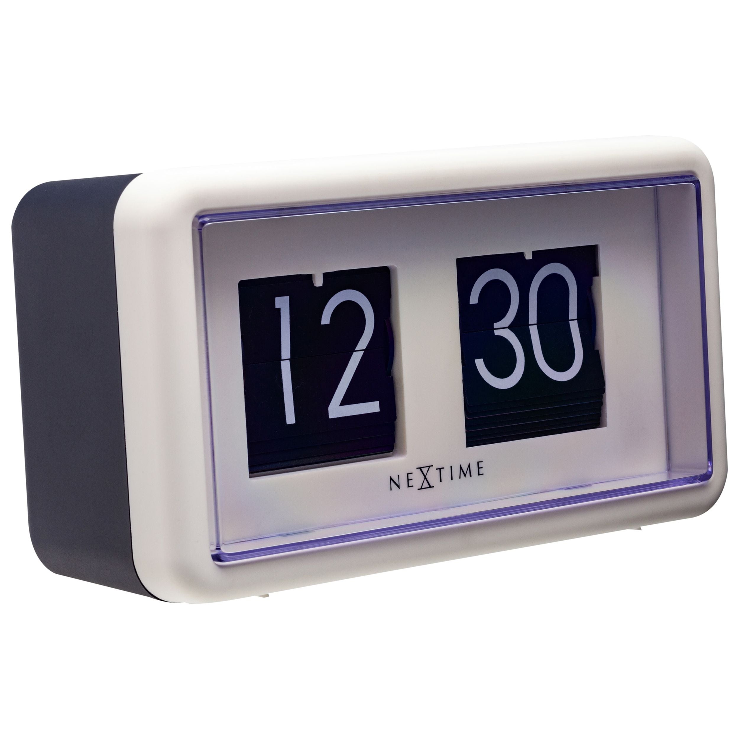 Zegar stojący Flip Clock 18x10 cm biały