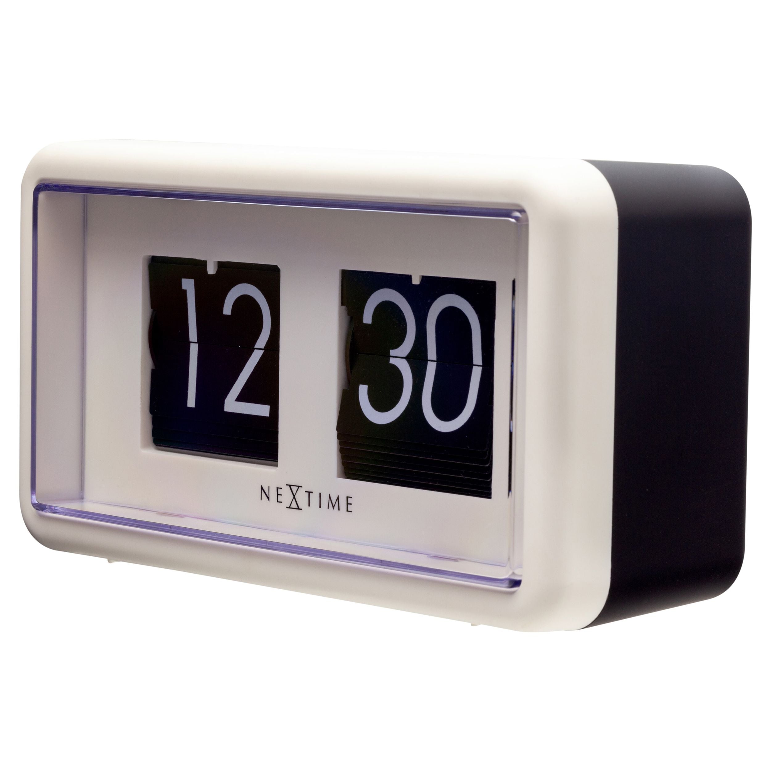 Zegar stojący Flip Clock 18x10 cm biały