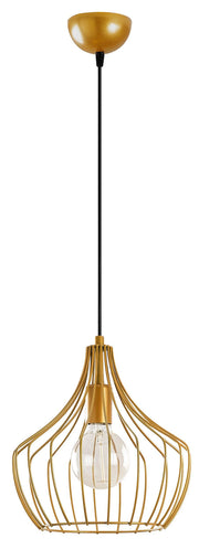 Lampa wisząca Tojil x1 zaokrąglona złota