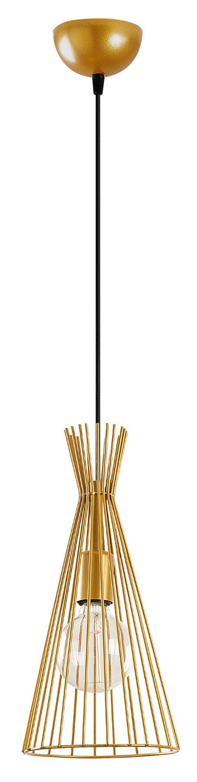 Lampa wisząca Tojil x1 trójkątna złota
