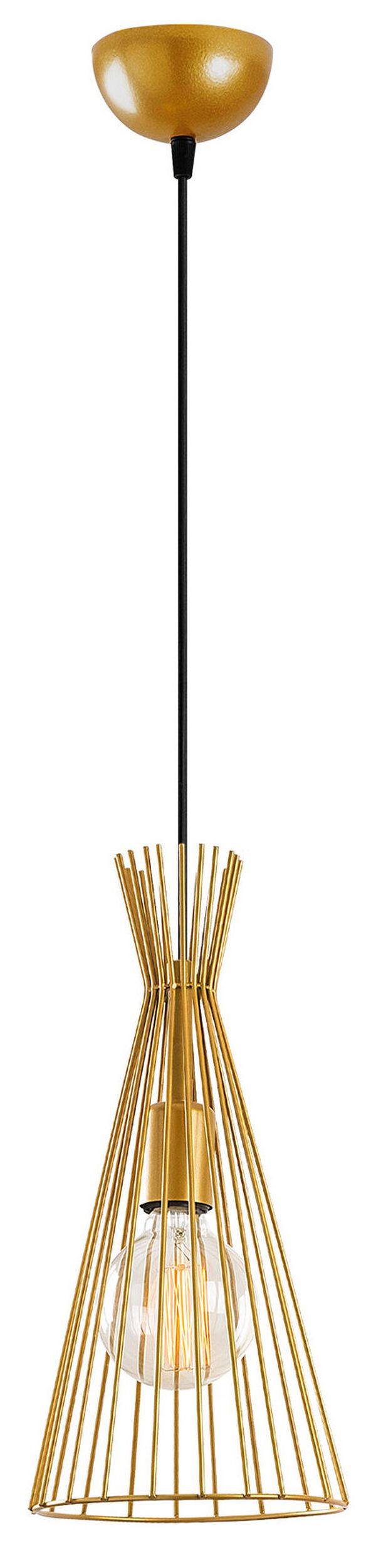 Lampa wisząca Tojil x1 trójkątna złota