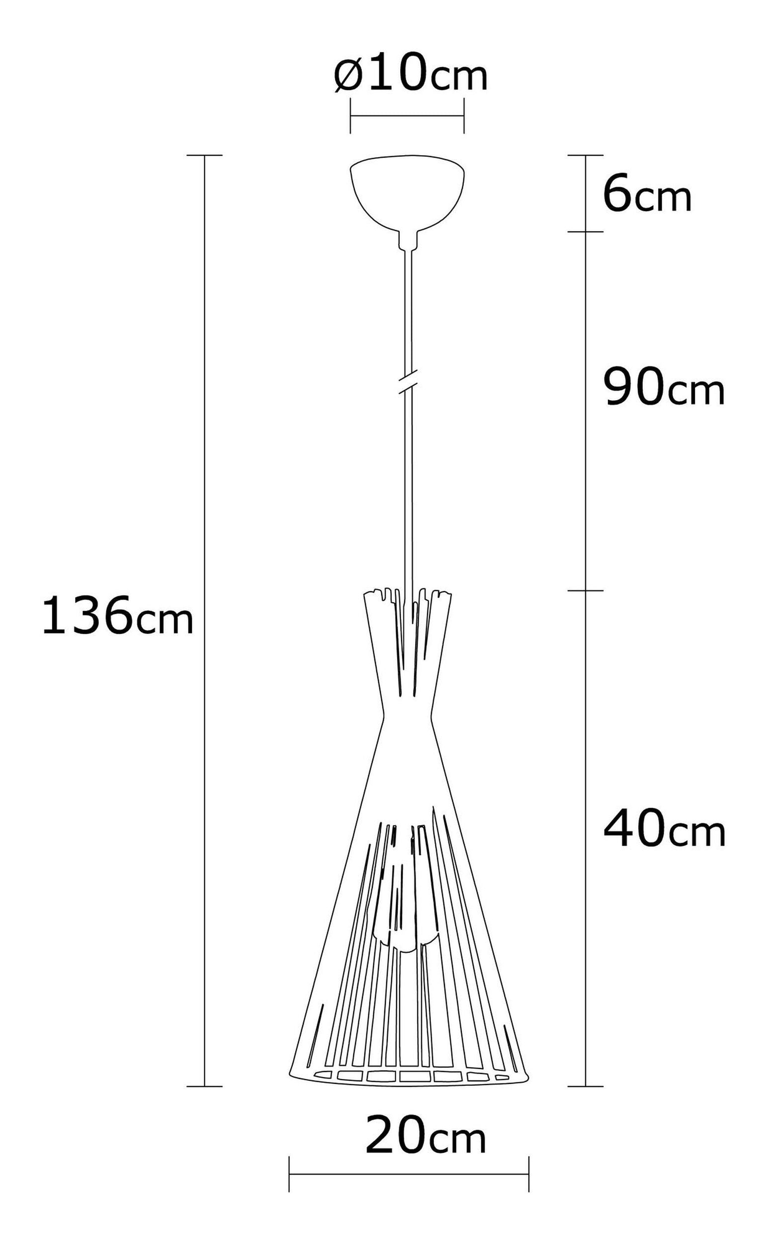 Lampa wisząca Tojil x1 trójkątna złota
