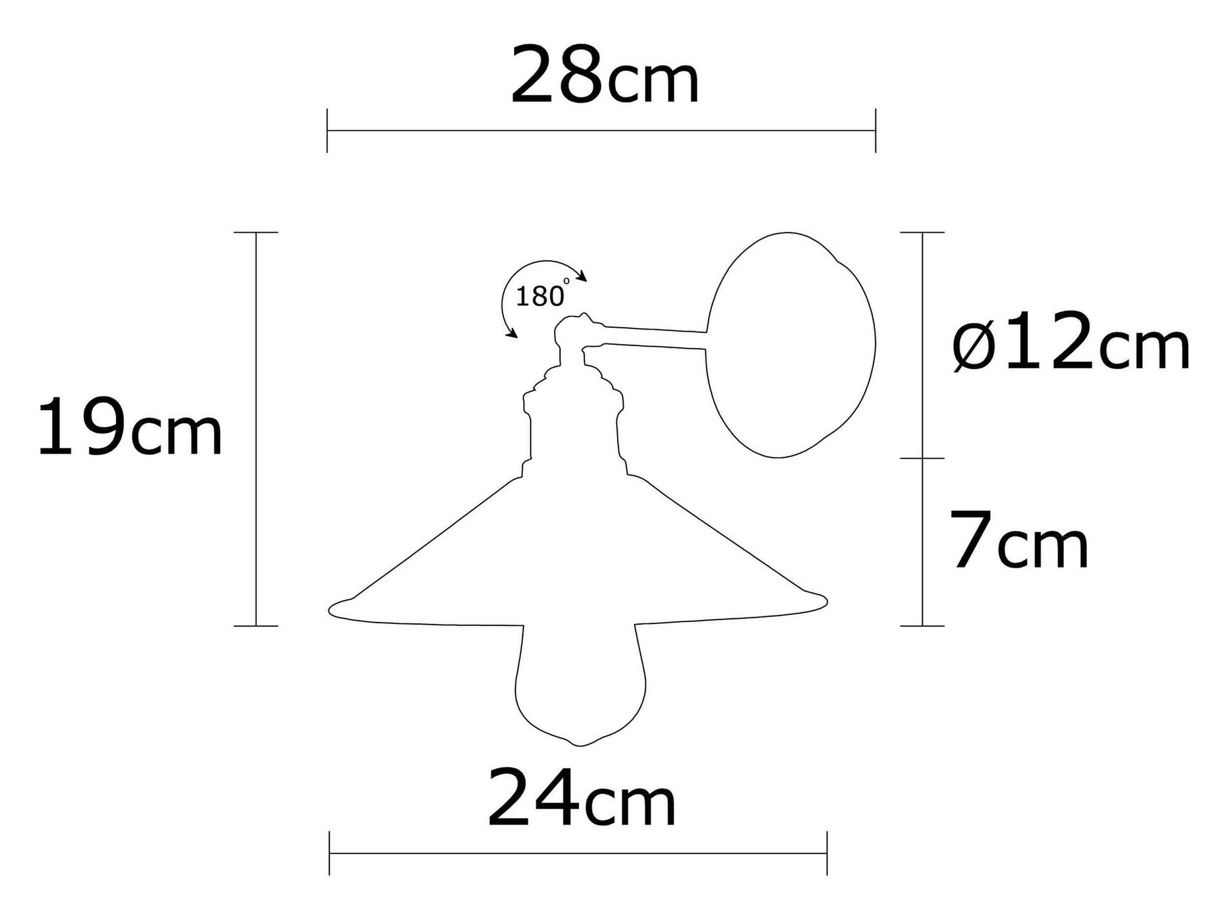 Kinkiet ścienny Staice kapelusz średnica 24 cm złoty