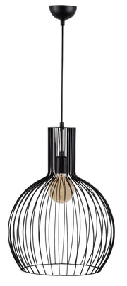 Lampa sufitowa Ozzia okrągły klosz średnica 38 cm czarna