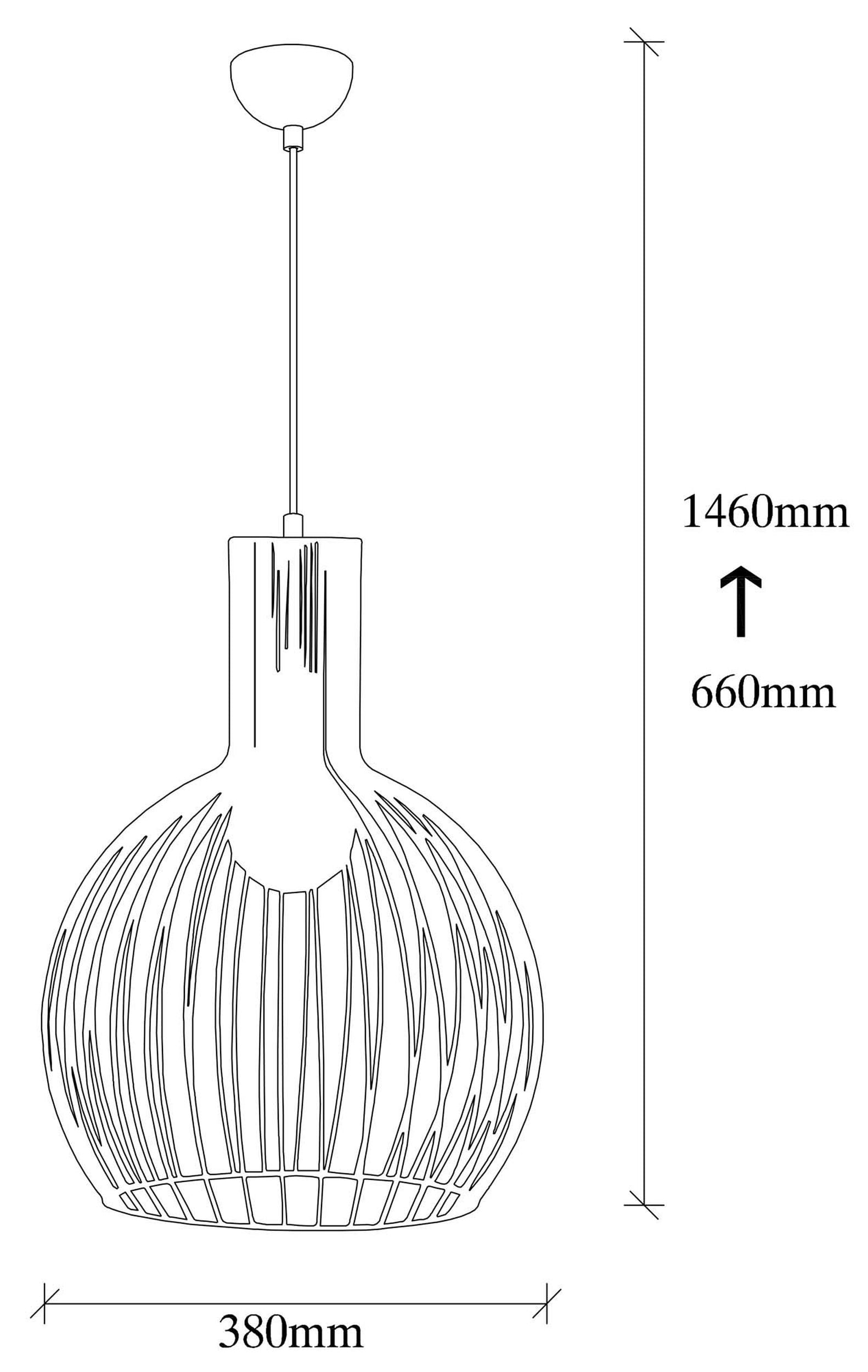 Lampa sufitowa Ozzia okrągły klosz średnica 38 cm czarna