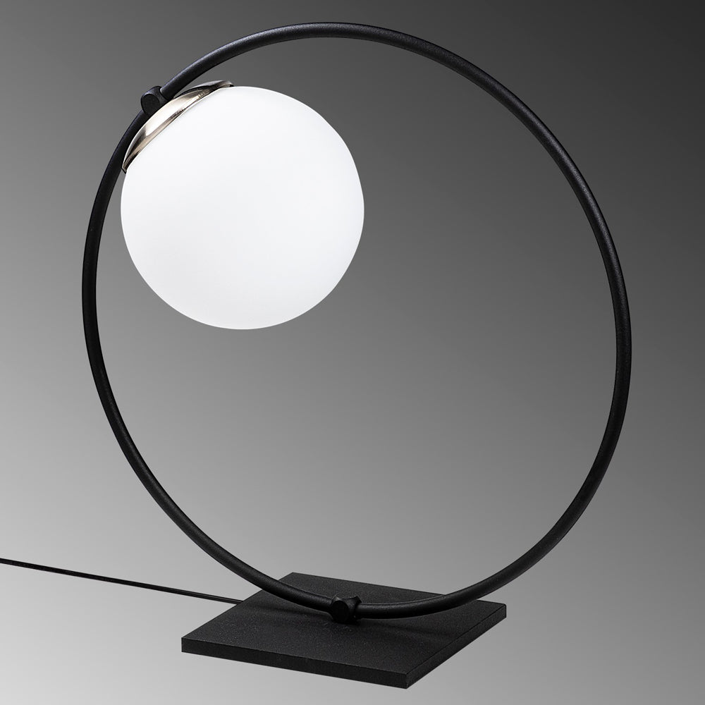Lampa stołowa Solanum czarno-biała
