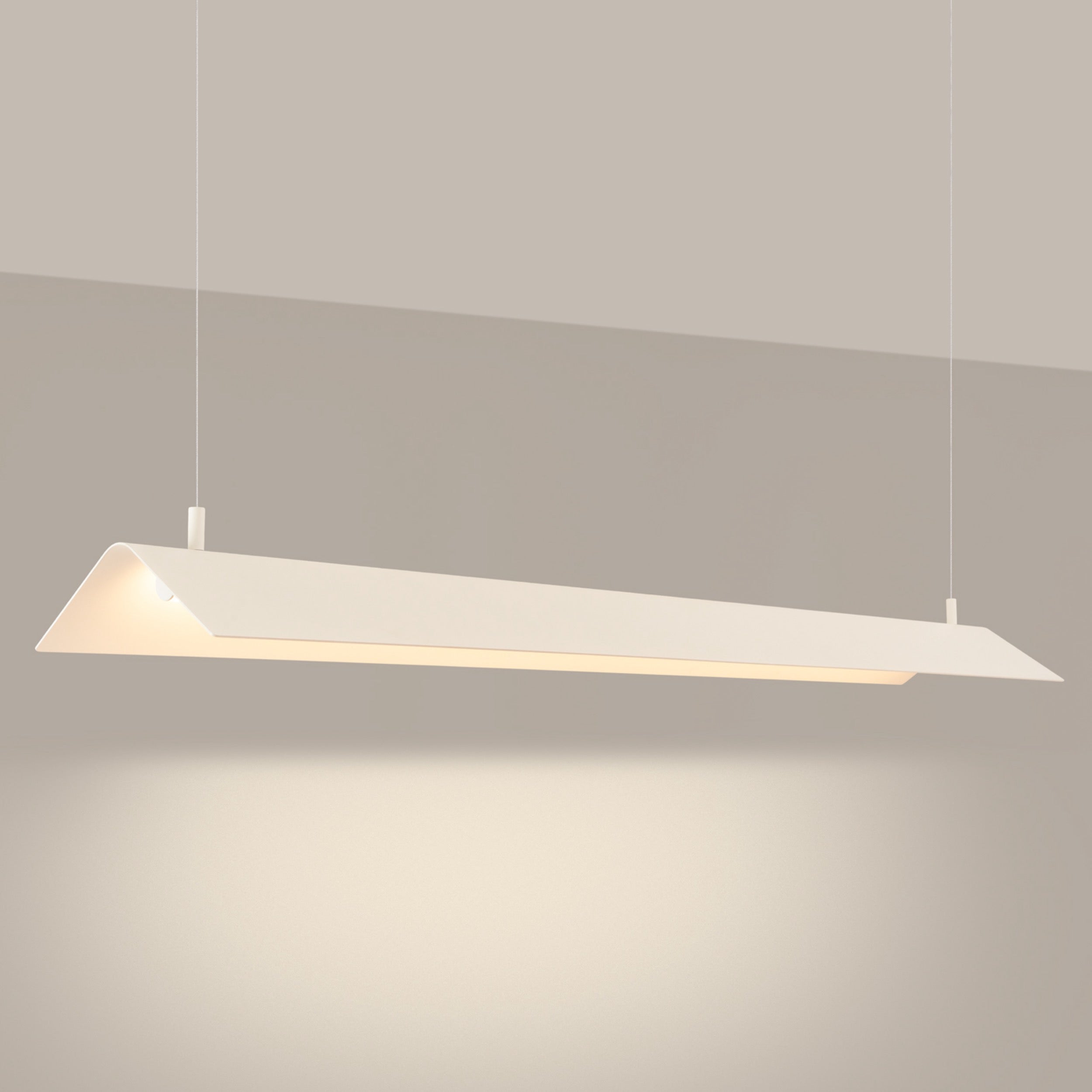 Lampa wisząca Elva beżowa LED barwa ciepła