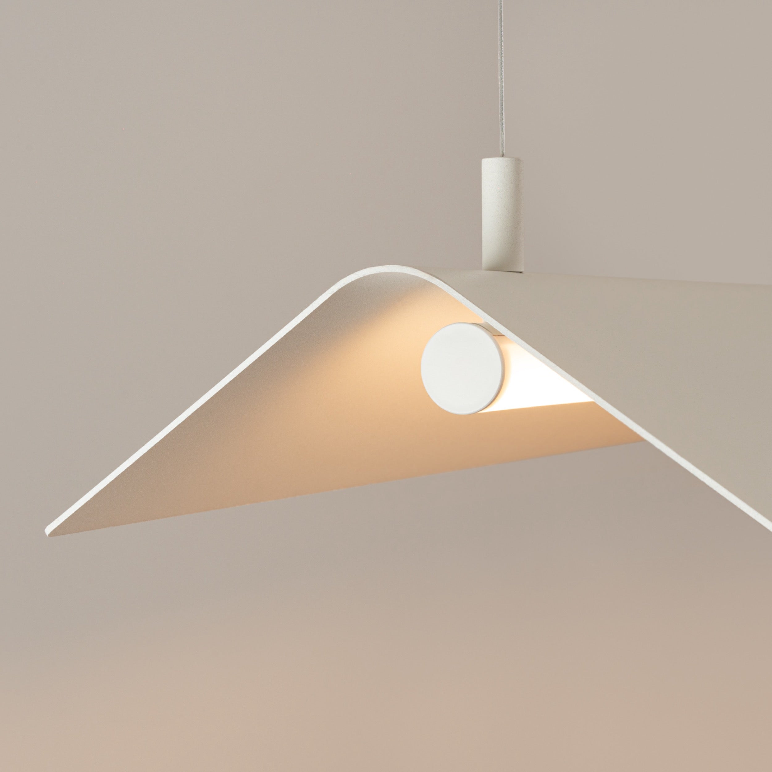 Lampa wisząca Elva beżowa LED barwa ciepła