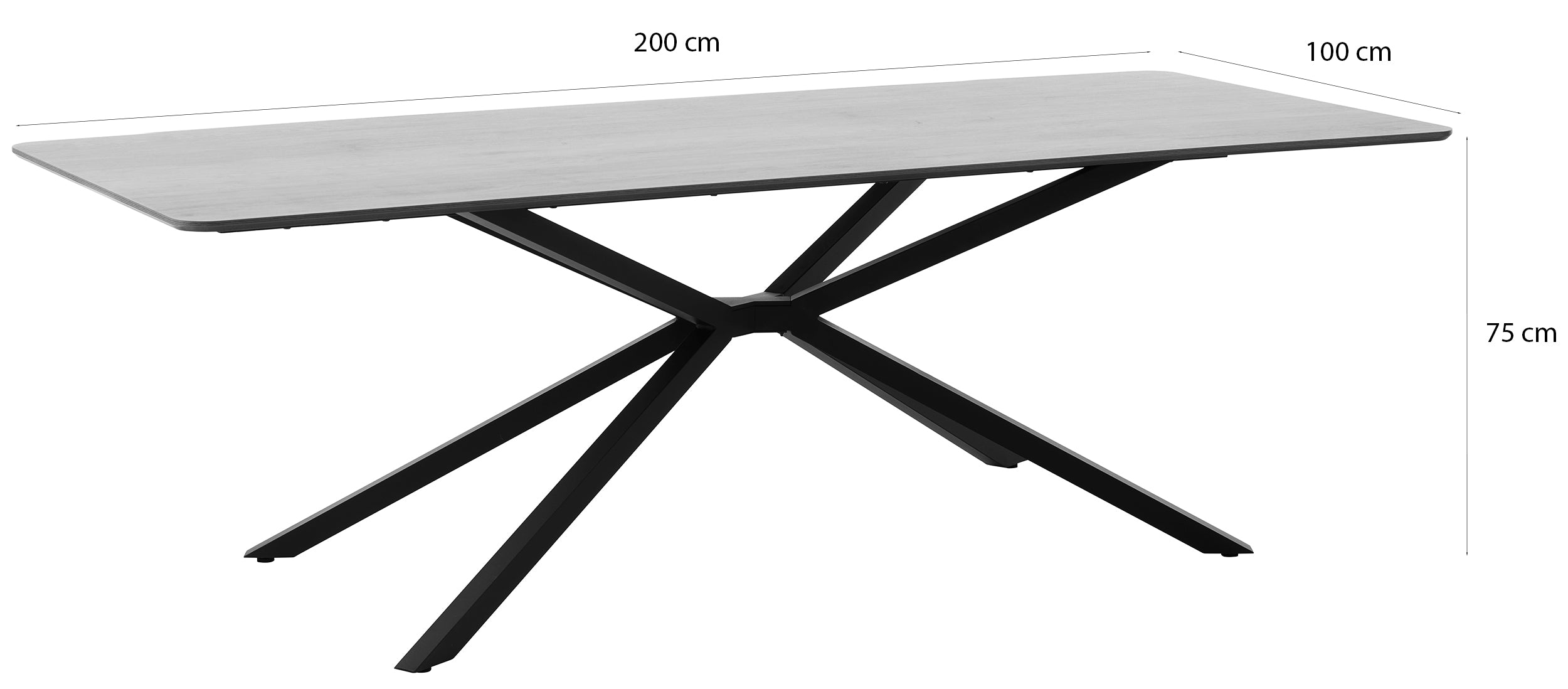 Stół Obleos 100x200 cm dąb naturalny
