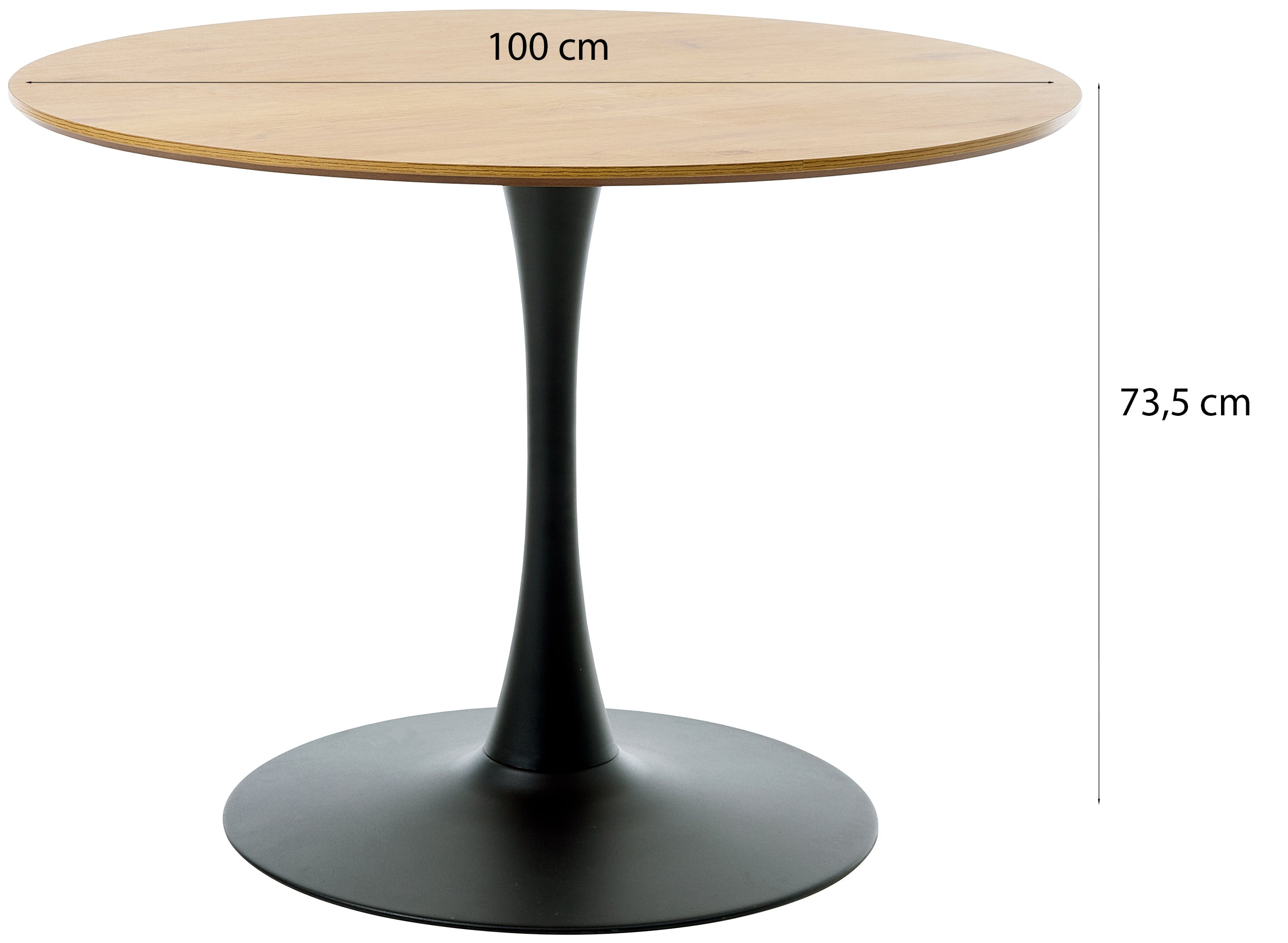 Stół okrągły Obleos 100 cm dąb naturalny