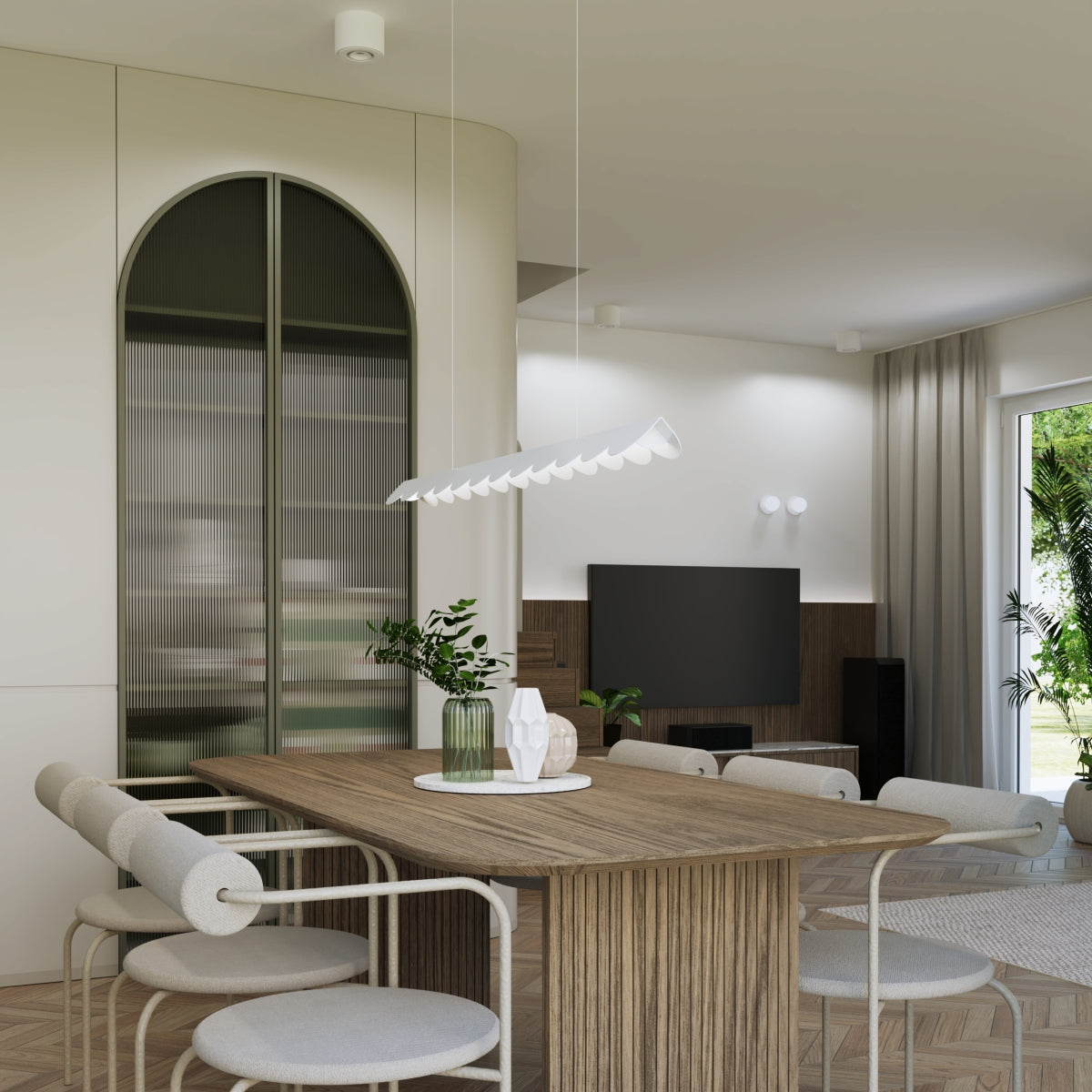 Lampa wisząca Biscuit LED biała 4000K