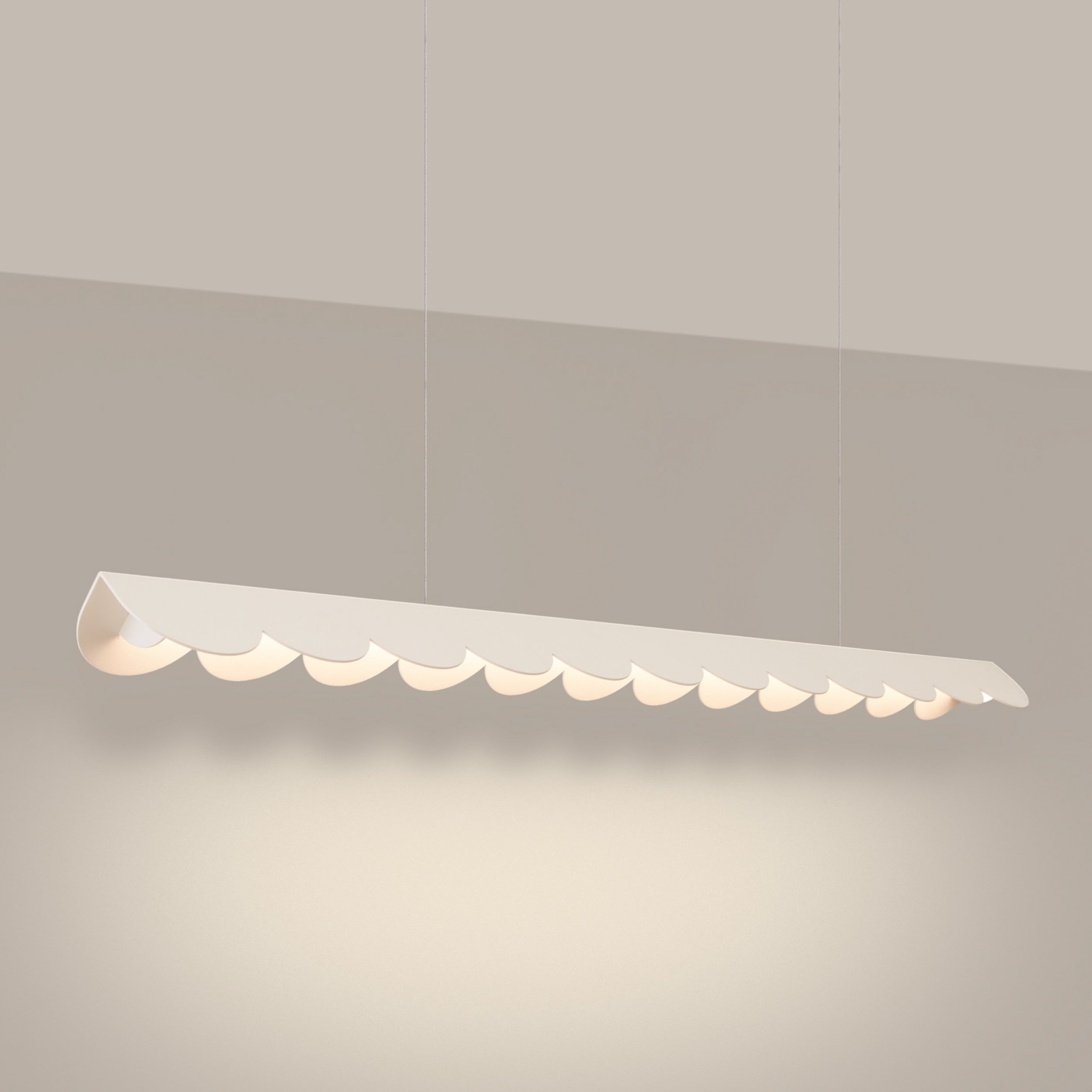 Lampa wisząca Biscuit beżowa LED barwa ciepła
