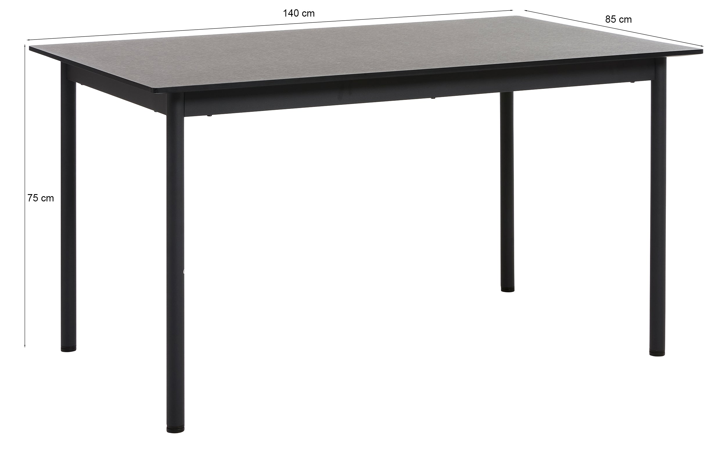 Stół do jadalni Mogest 140x85 cm dąb czarny