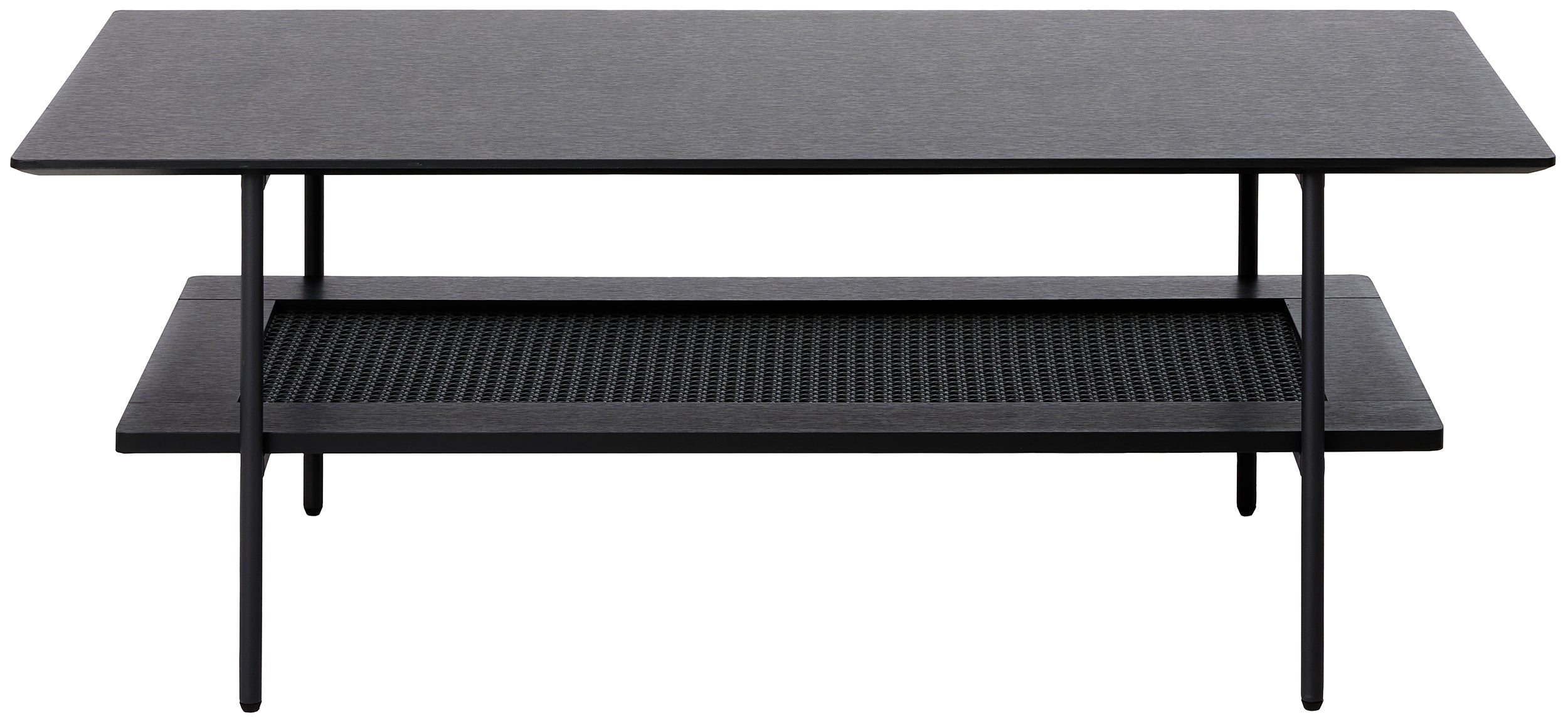 Stolik kawowy Mogest 110x55 cm dąb czarny z półką