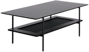 Stolik kawowy Mogest 110x55 cm dąb czarny z półką